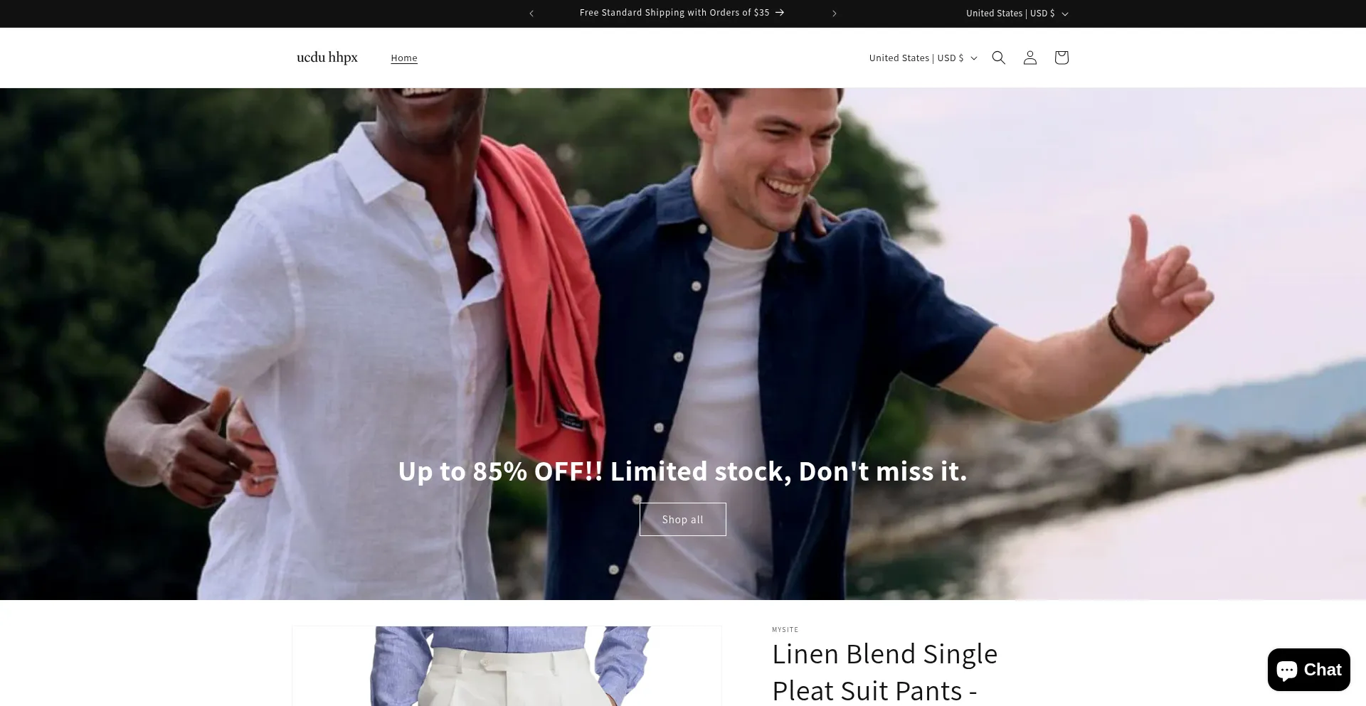 Website screenshot of Ucduhhpx.com