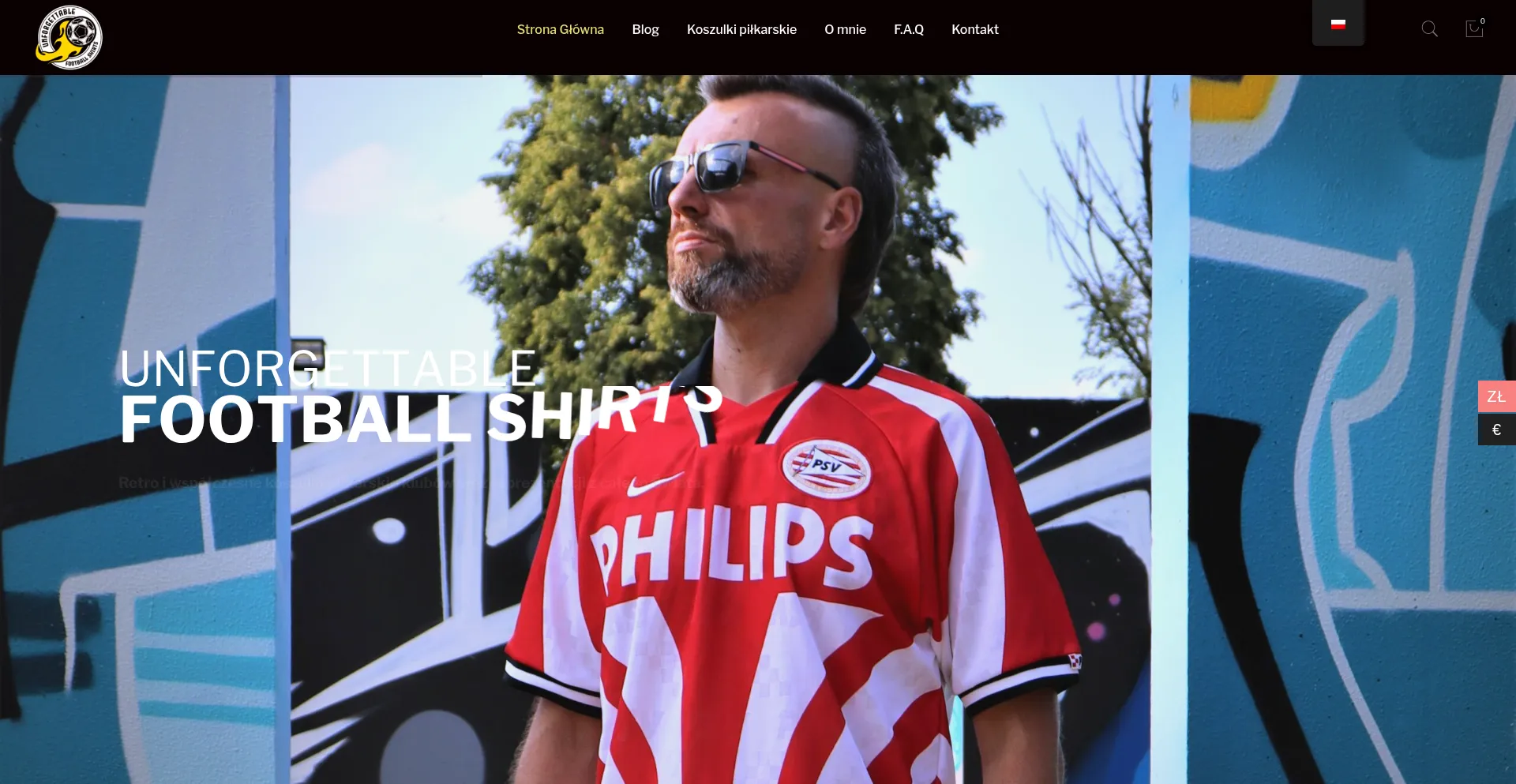 Website screenshot of Ufshirts.pl
