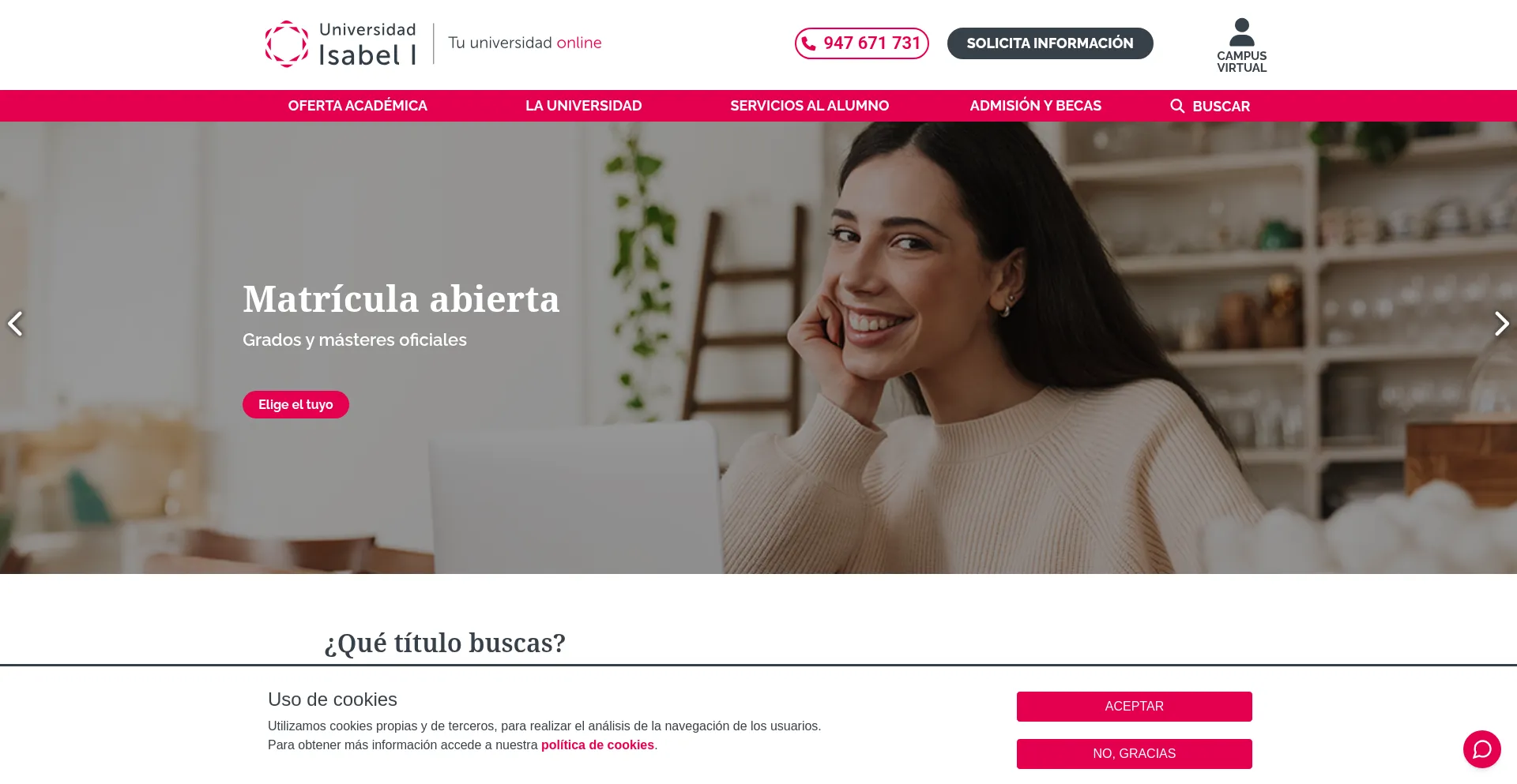 Website screenshot of Ui1.es