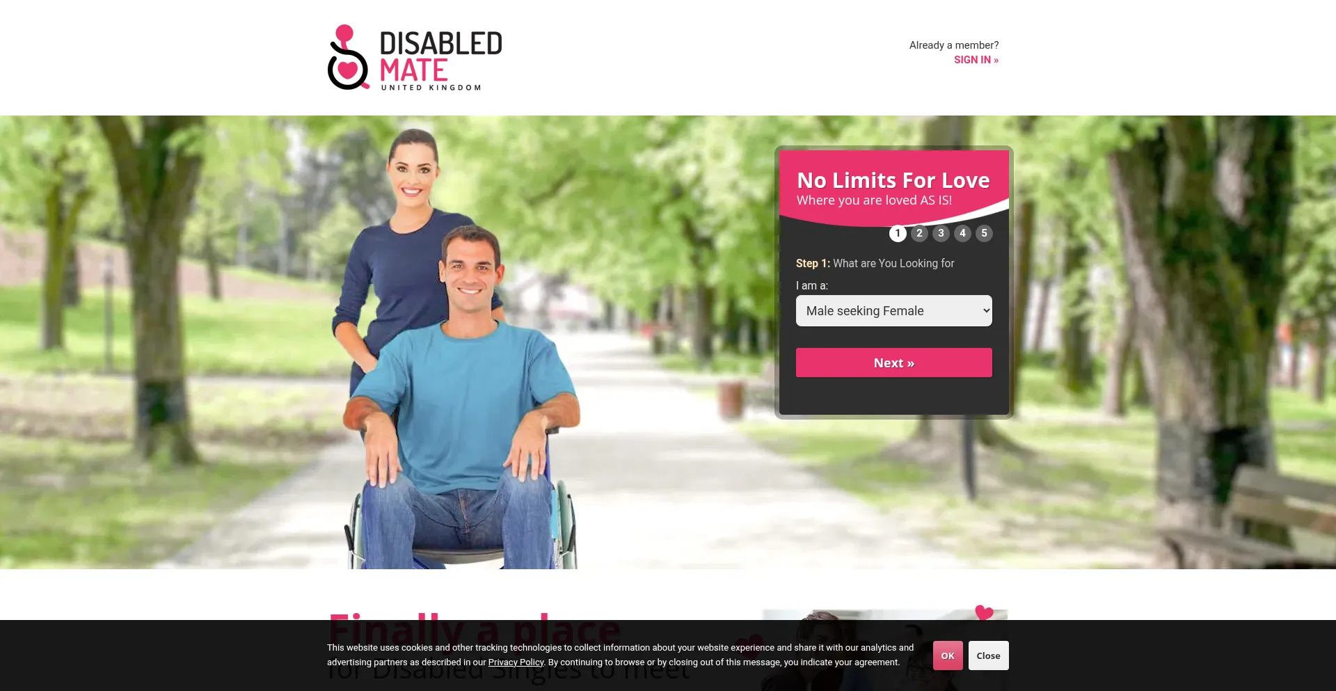 Uk.disabledmate.com Screenshot