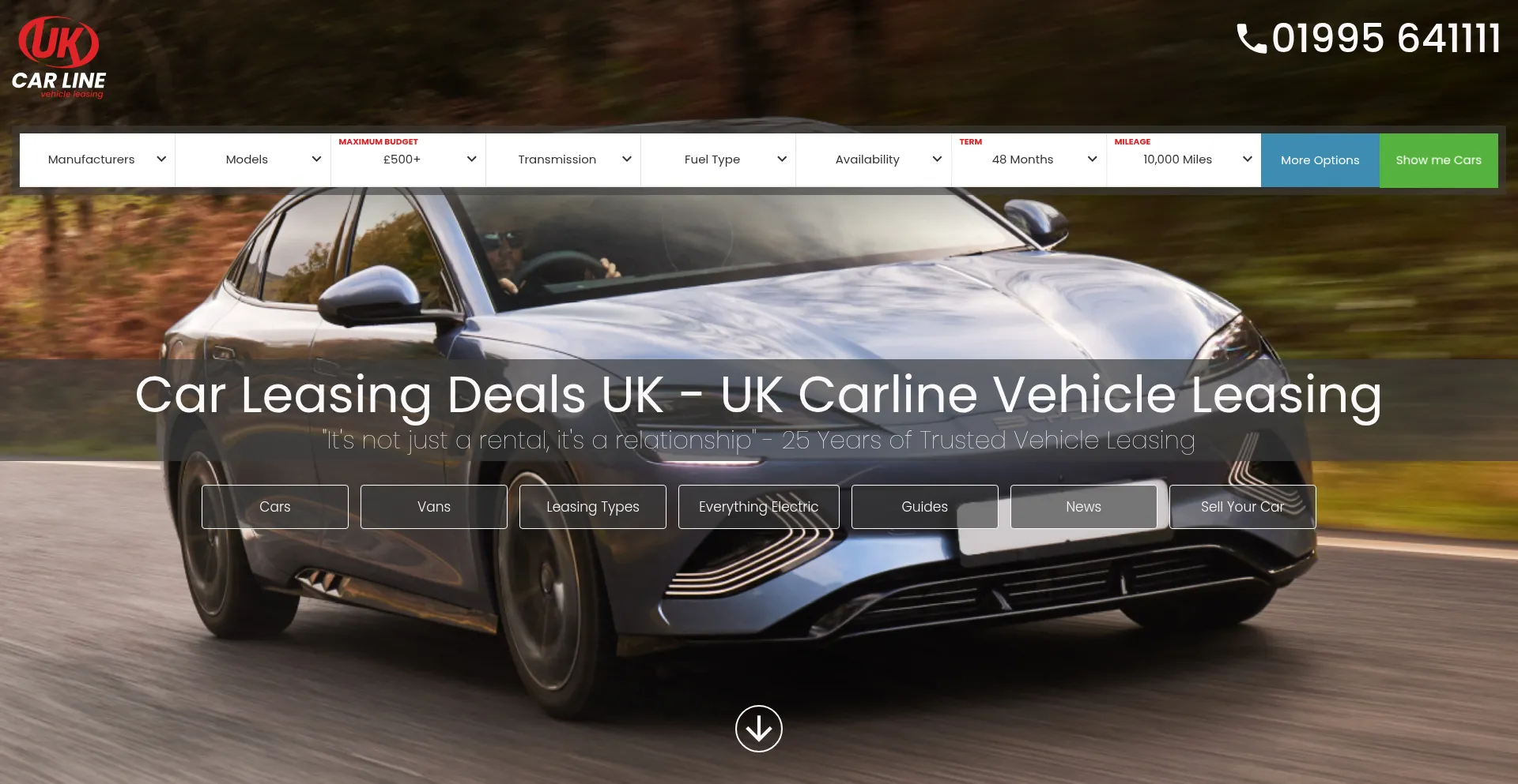 Website screenshot of Uk-carlinelimited.co.uk