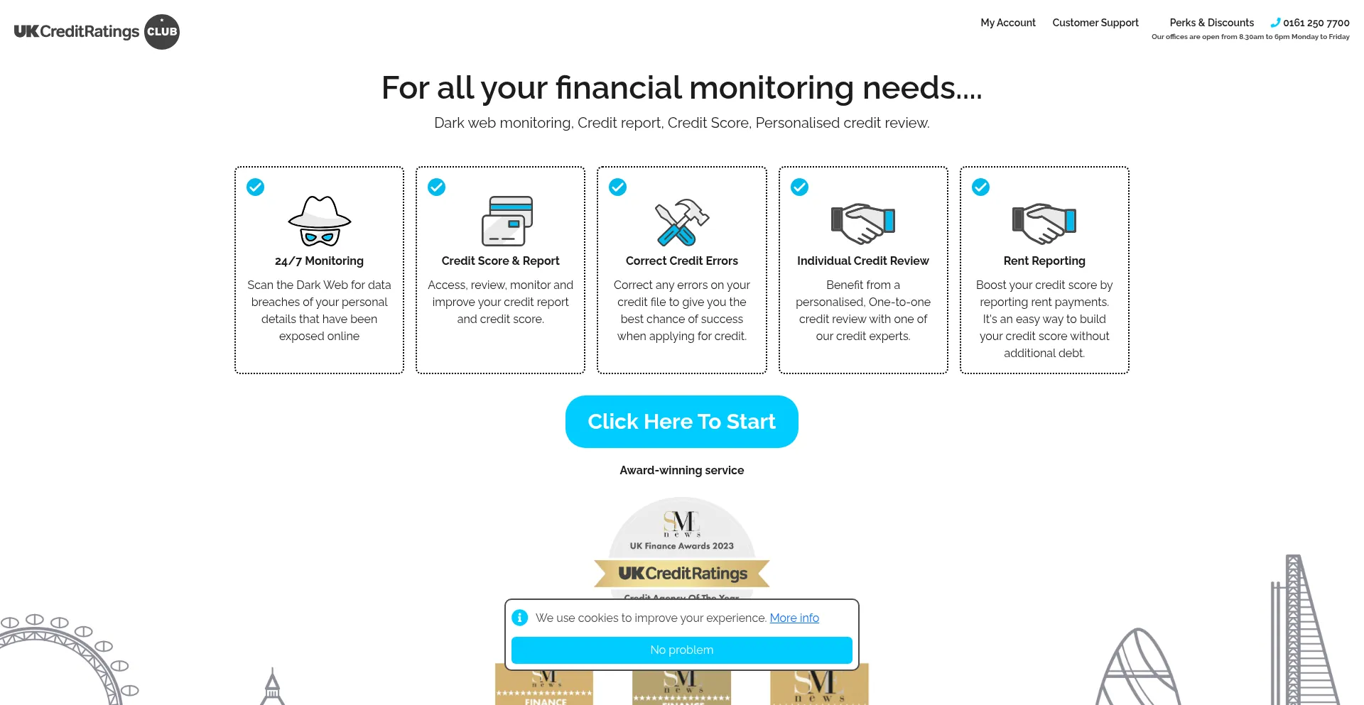Website screenshot of Ukcreditratings.com