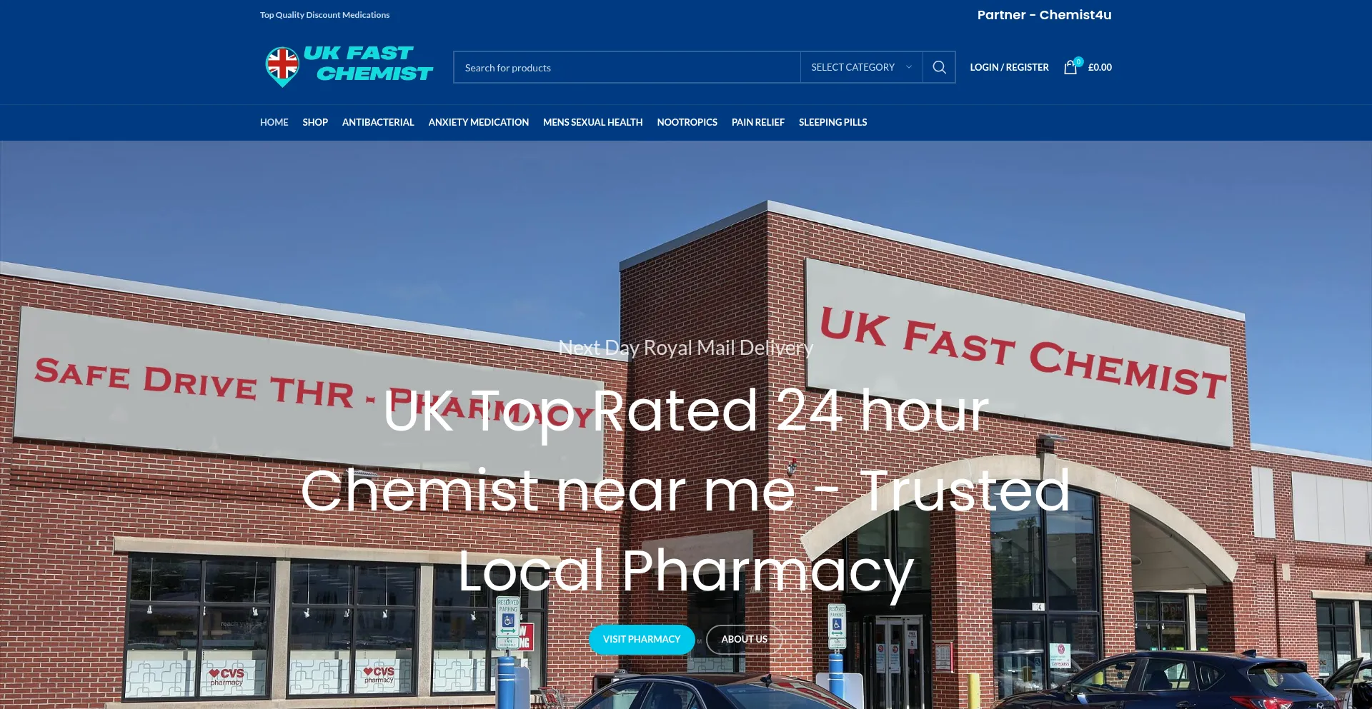 Website screenshot of Ukfastchemist.co.uk
