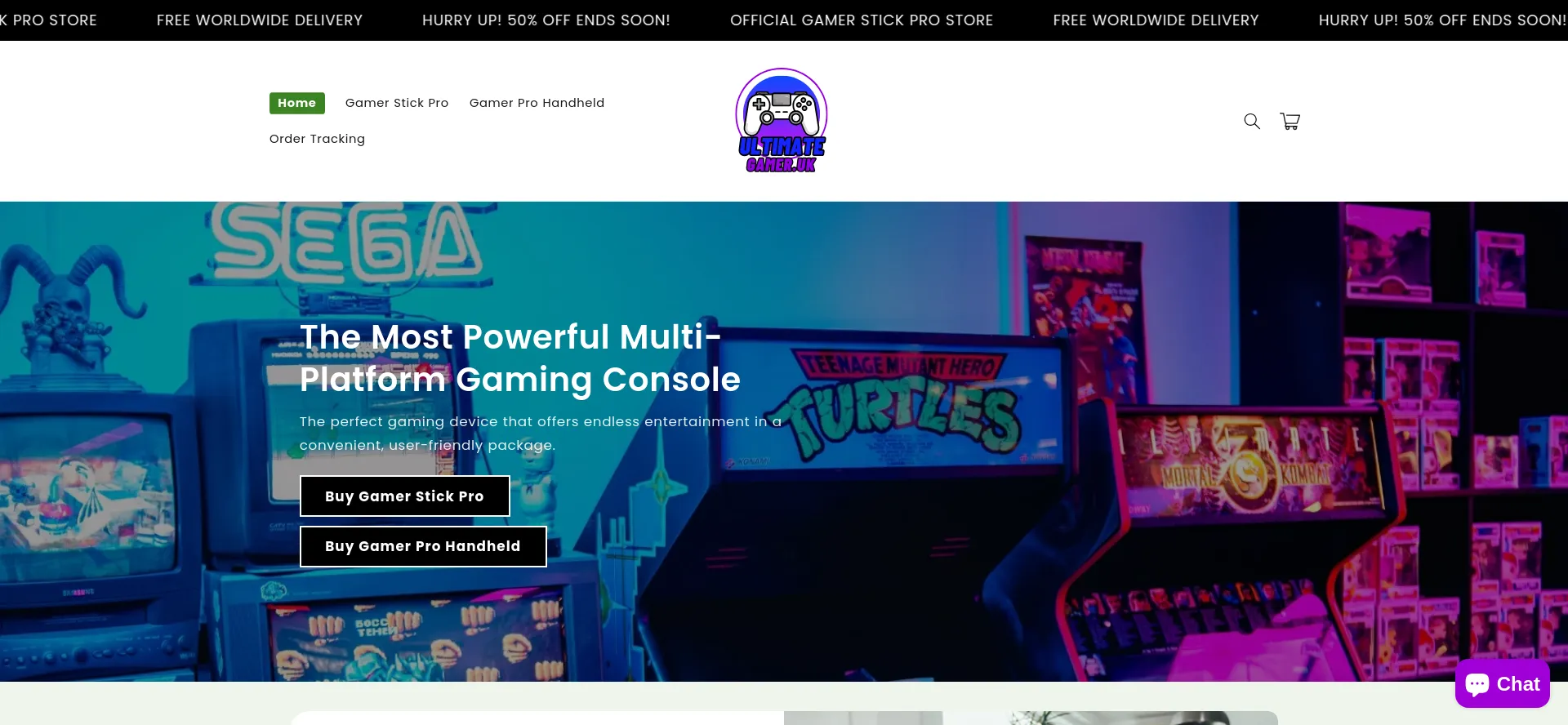 Website screenshot of Ultimategamer.uk