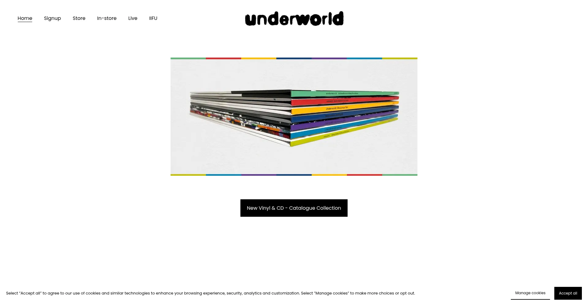 Website screenshot of Underworldlive.com