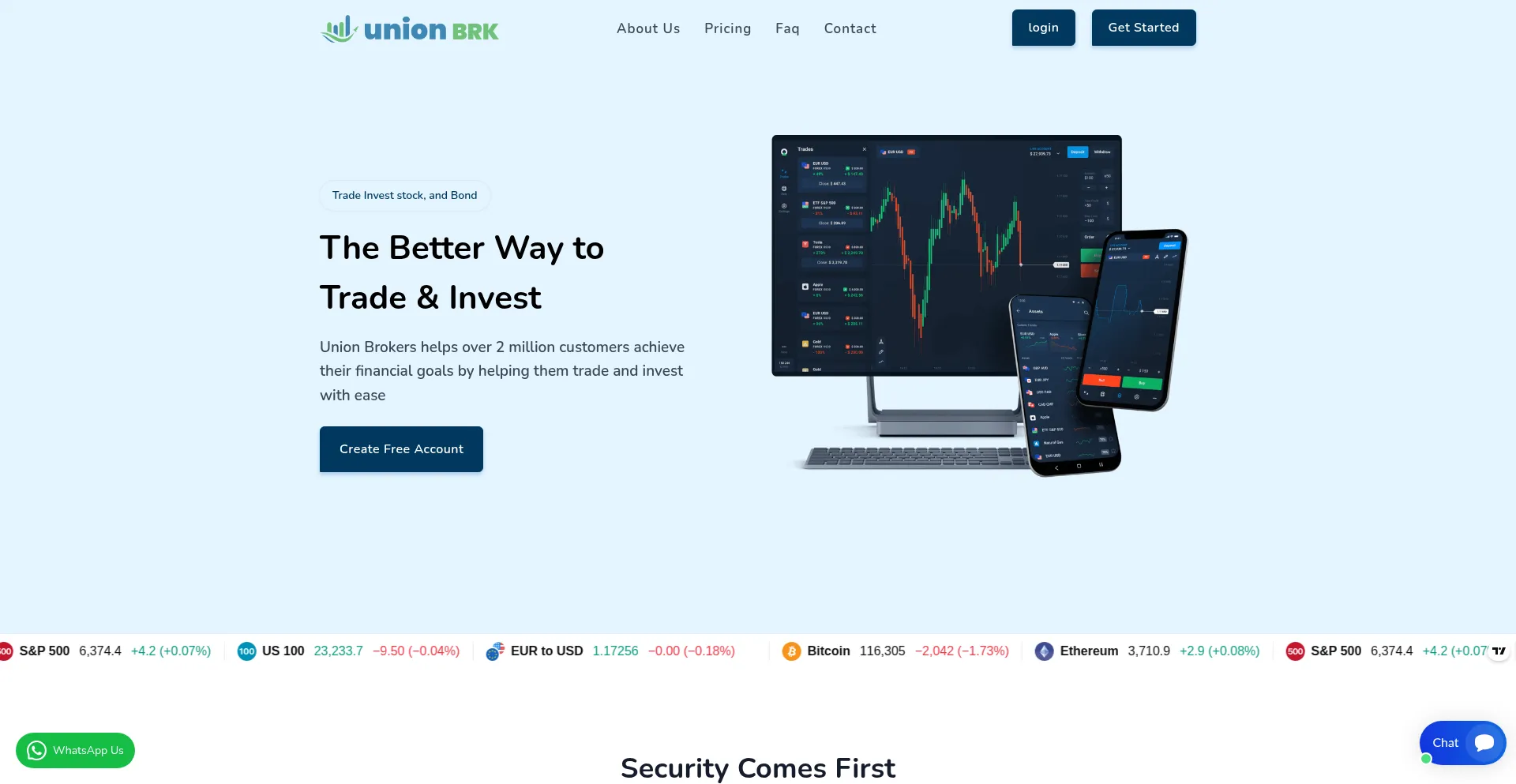 Website screenshot of Unionpro.org