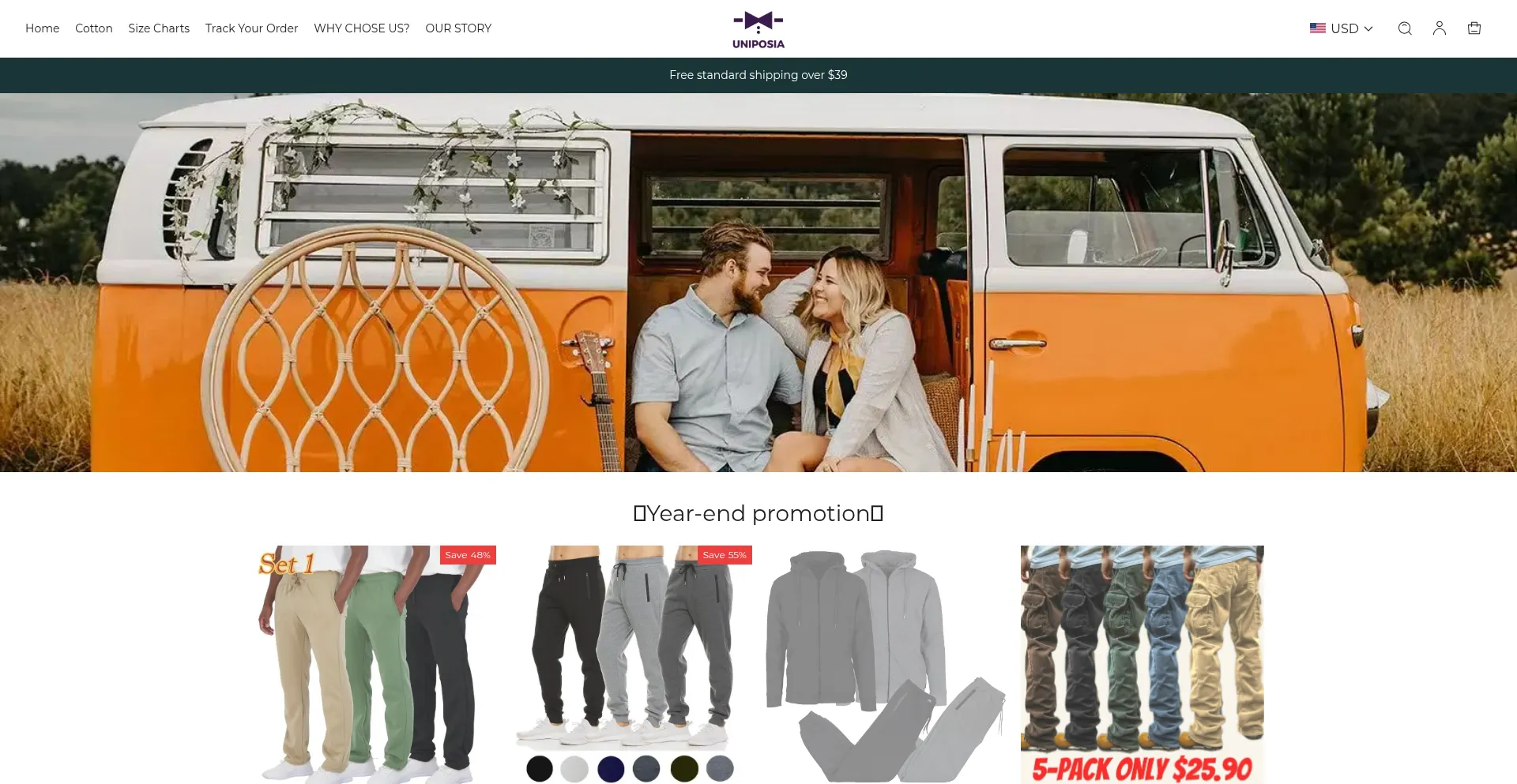 Website screenshot of Uniposia.com