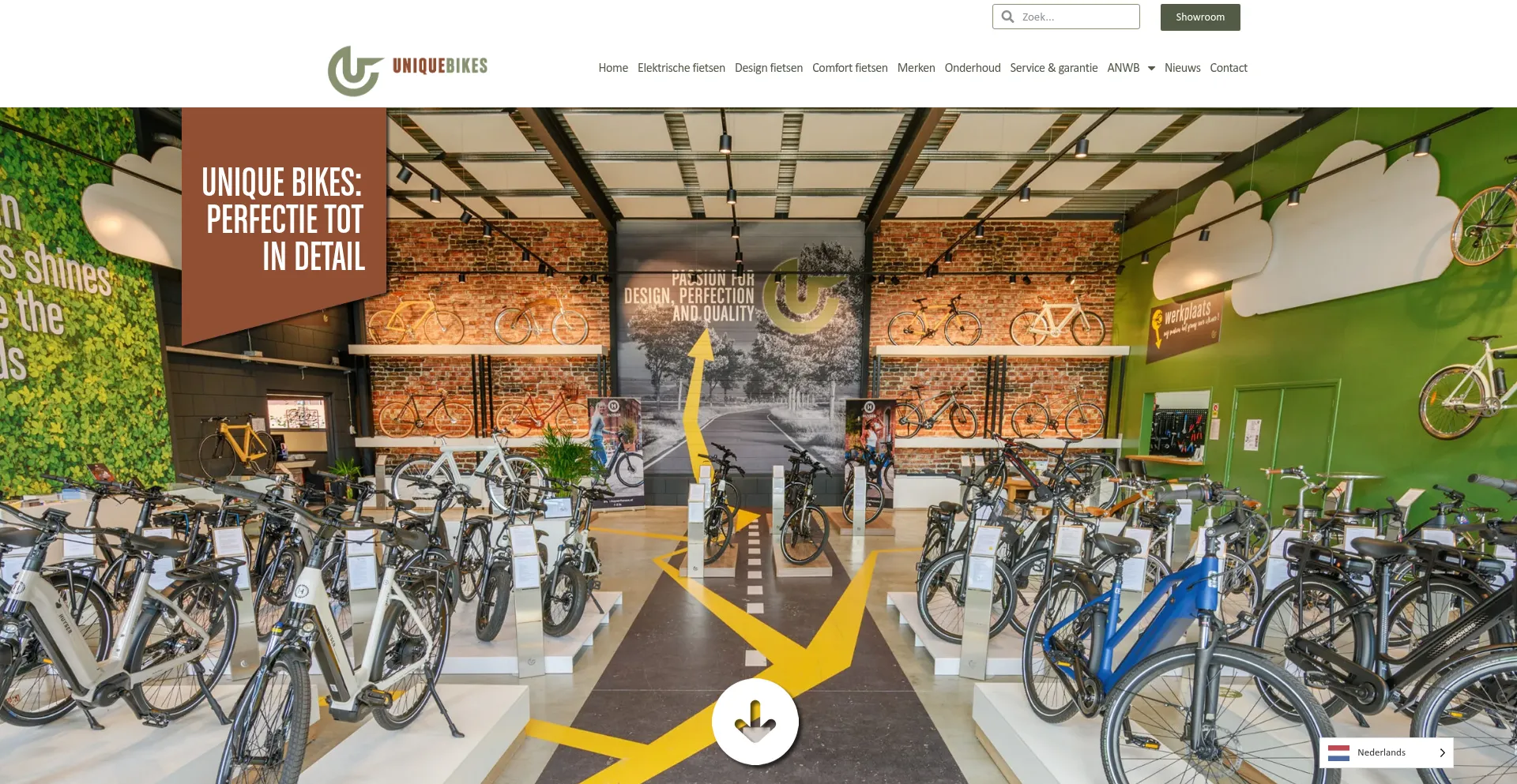 Website screenshot of Uniquebikes.com