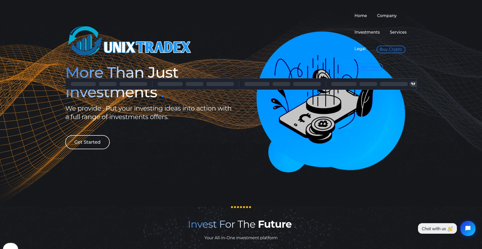 Website screenshot of Unixtradex.com