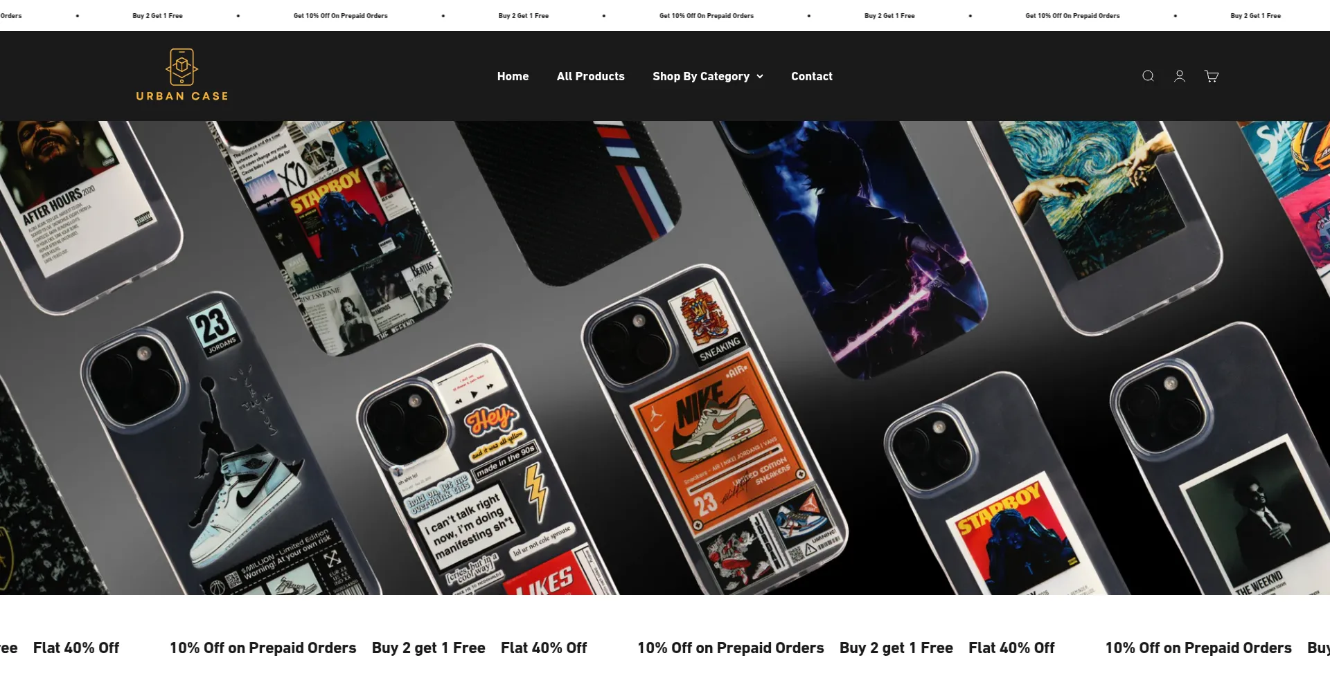Website screenshot of Urbancase.in