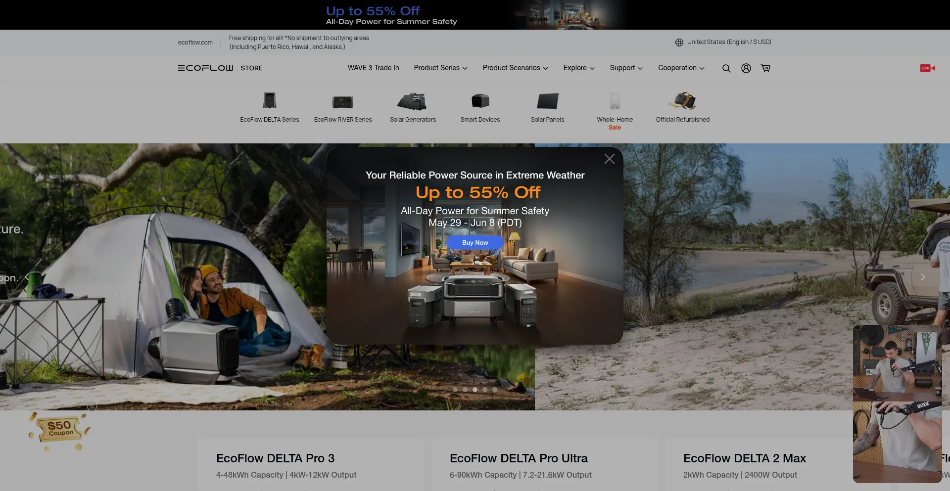 Us.ecoflow.com Screenshot