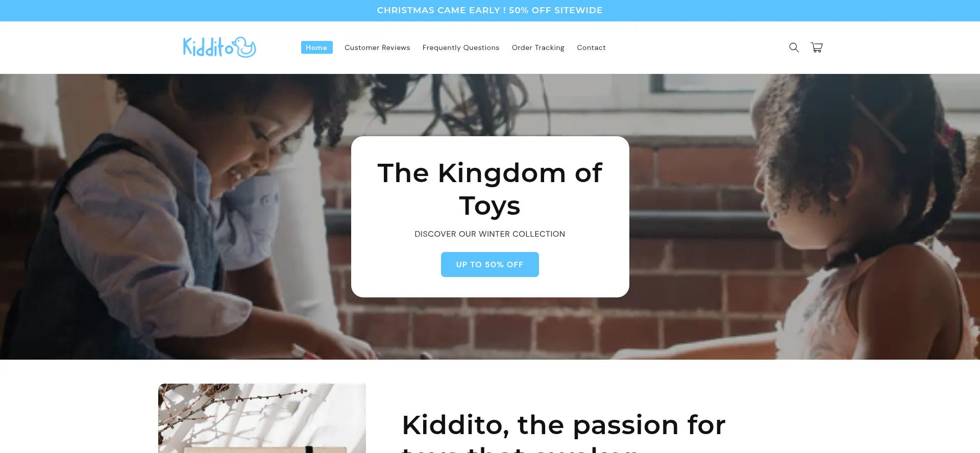 Website screenshot of Us.kidditogames.com