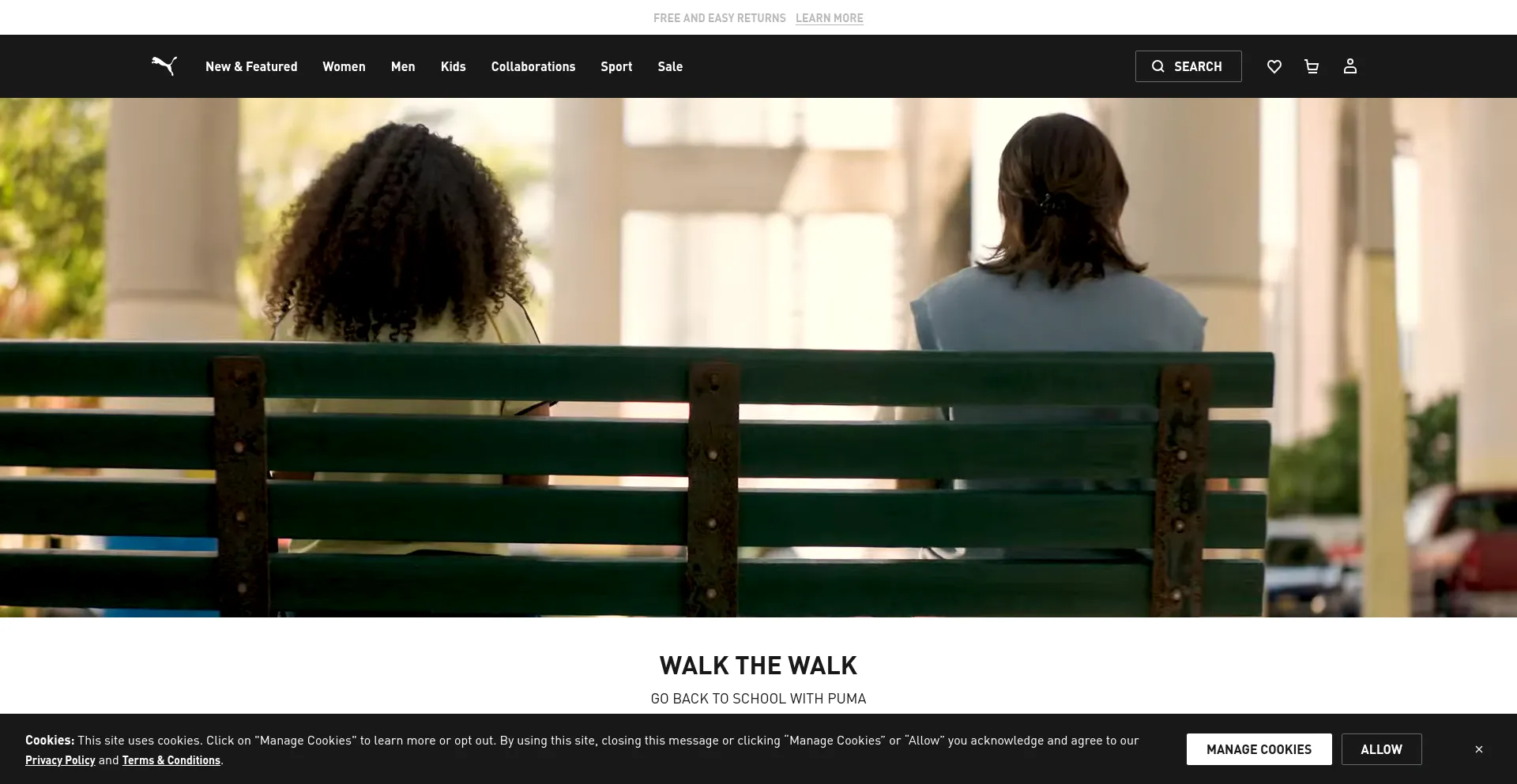 Website screenshot of Us.puma.com
