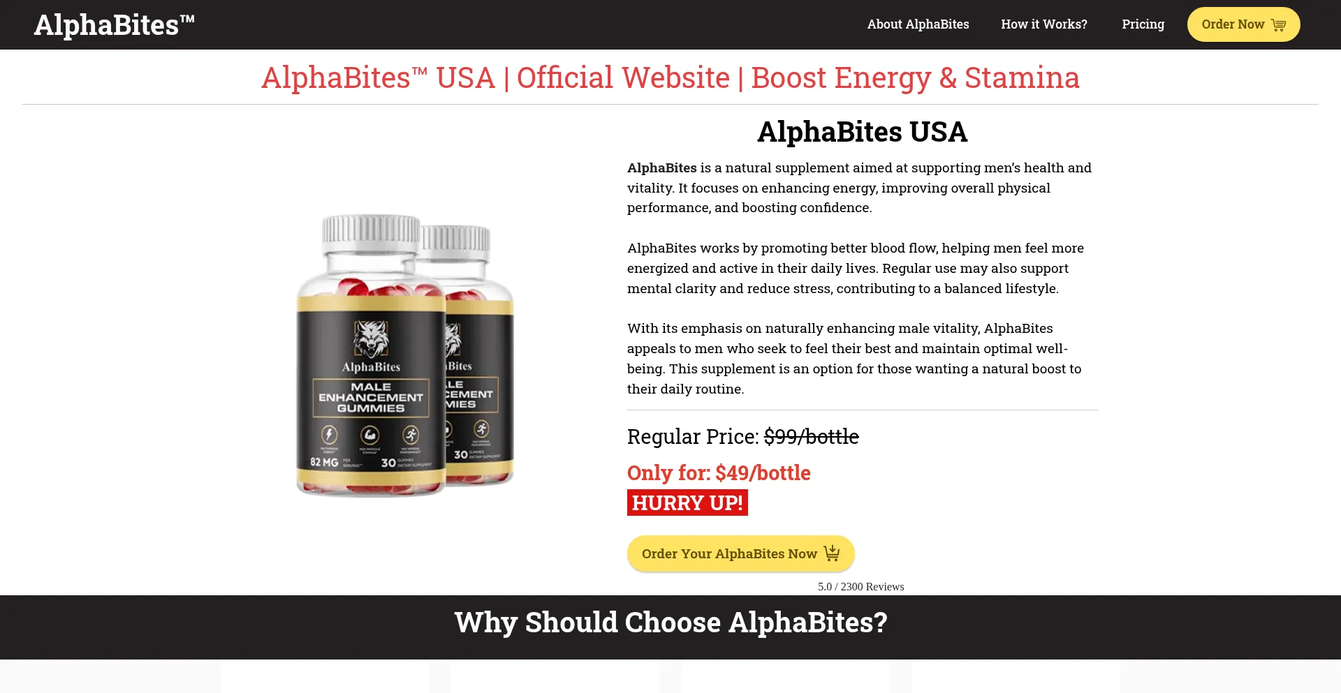 Website screenshot of Us-alphabite.us