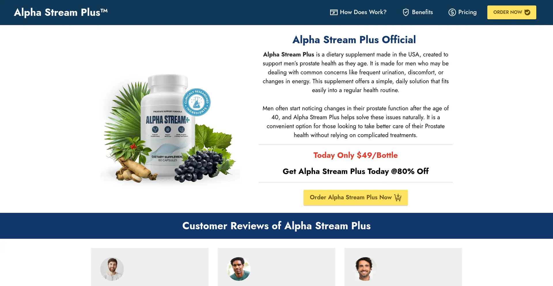 Website screenshot of Us-alphastreamplus.us