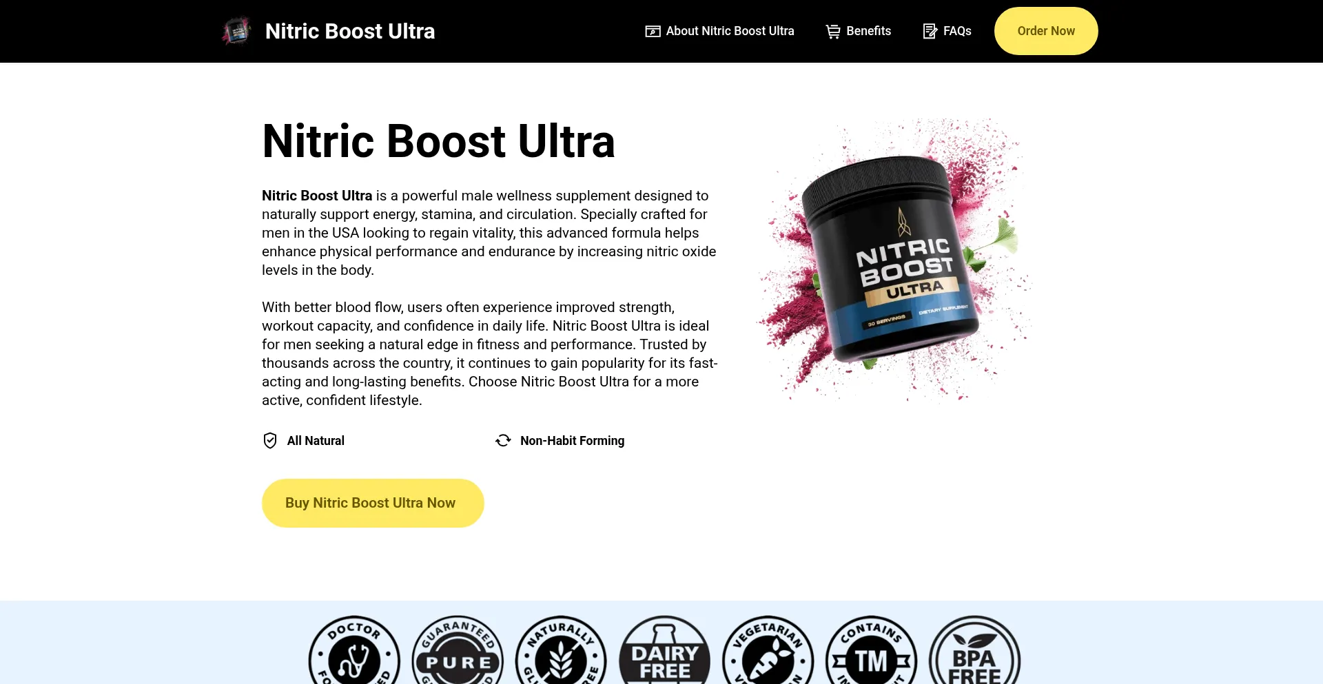 Website screenshot of Us-us--nitricboostulltra.com