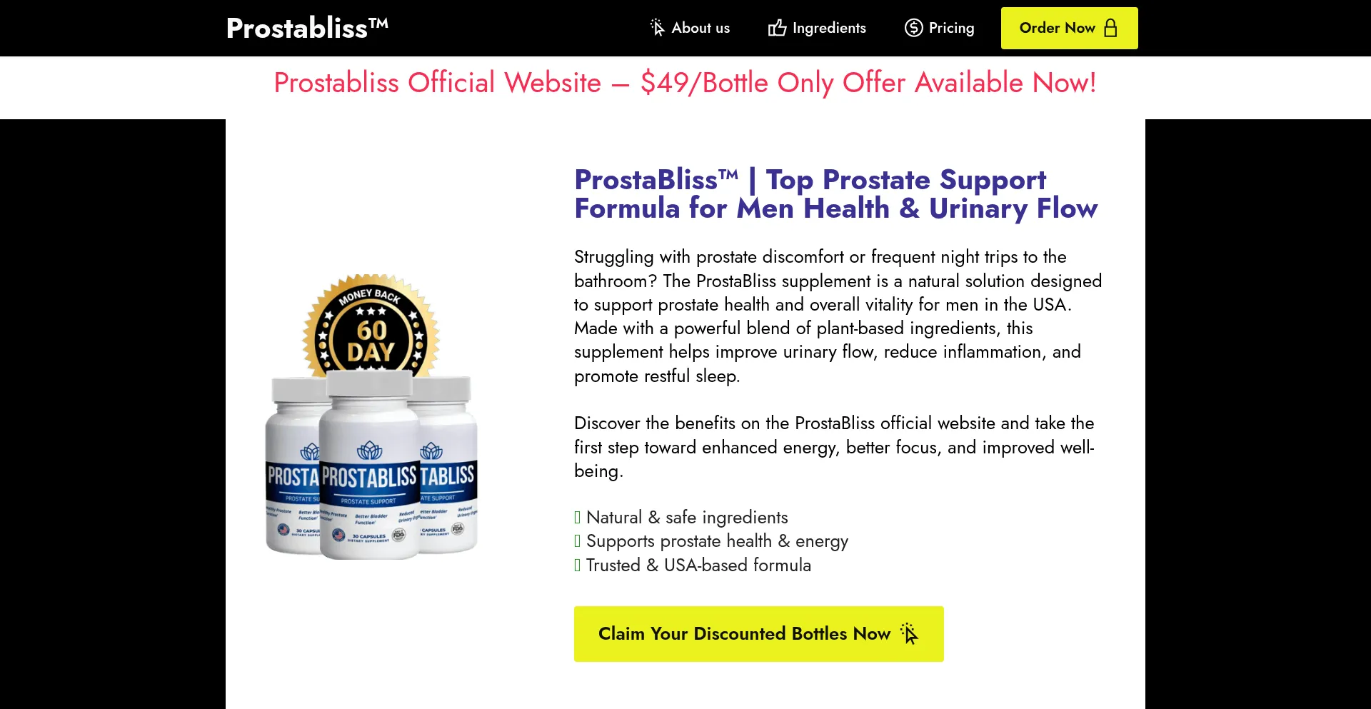 ¿És Seguro y Confiable Us-us--prostabliss.com?