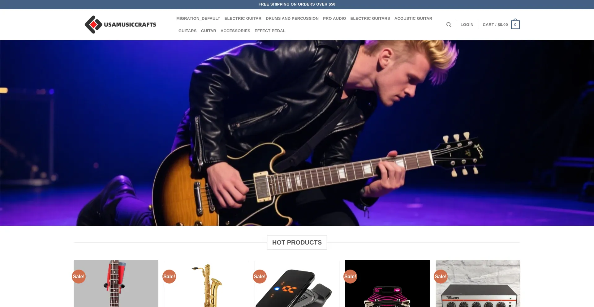 Website screenshot of Usamusiccrafts.com