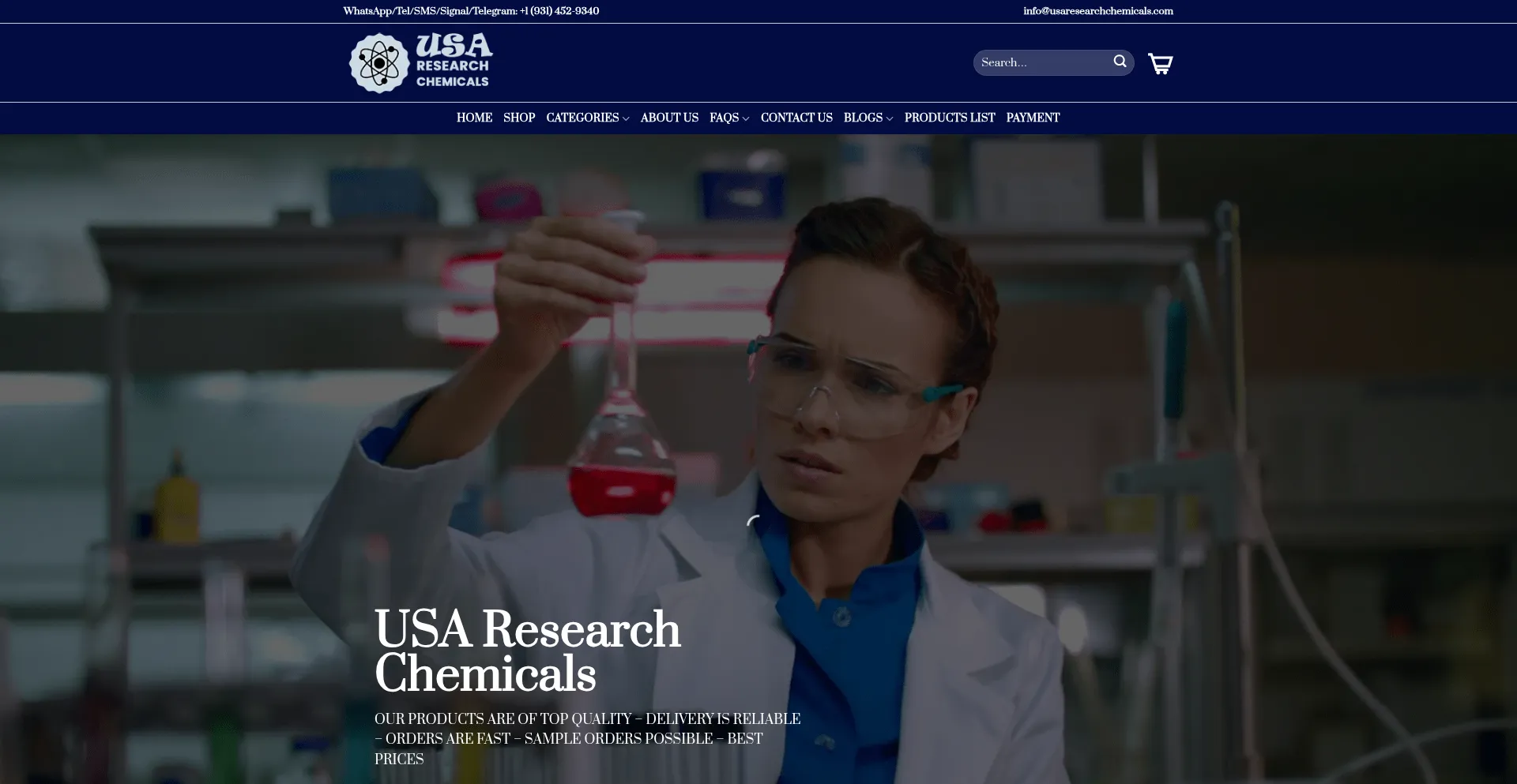 ¿És Seguro y Confiable Usaresearchchemicals.com?