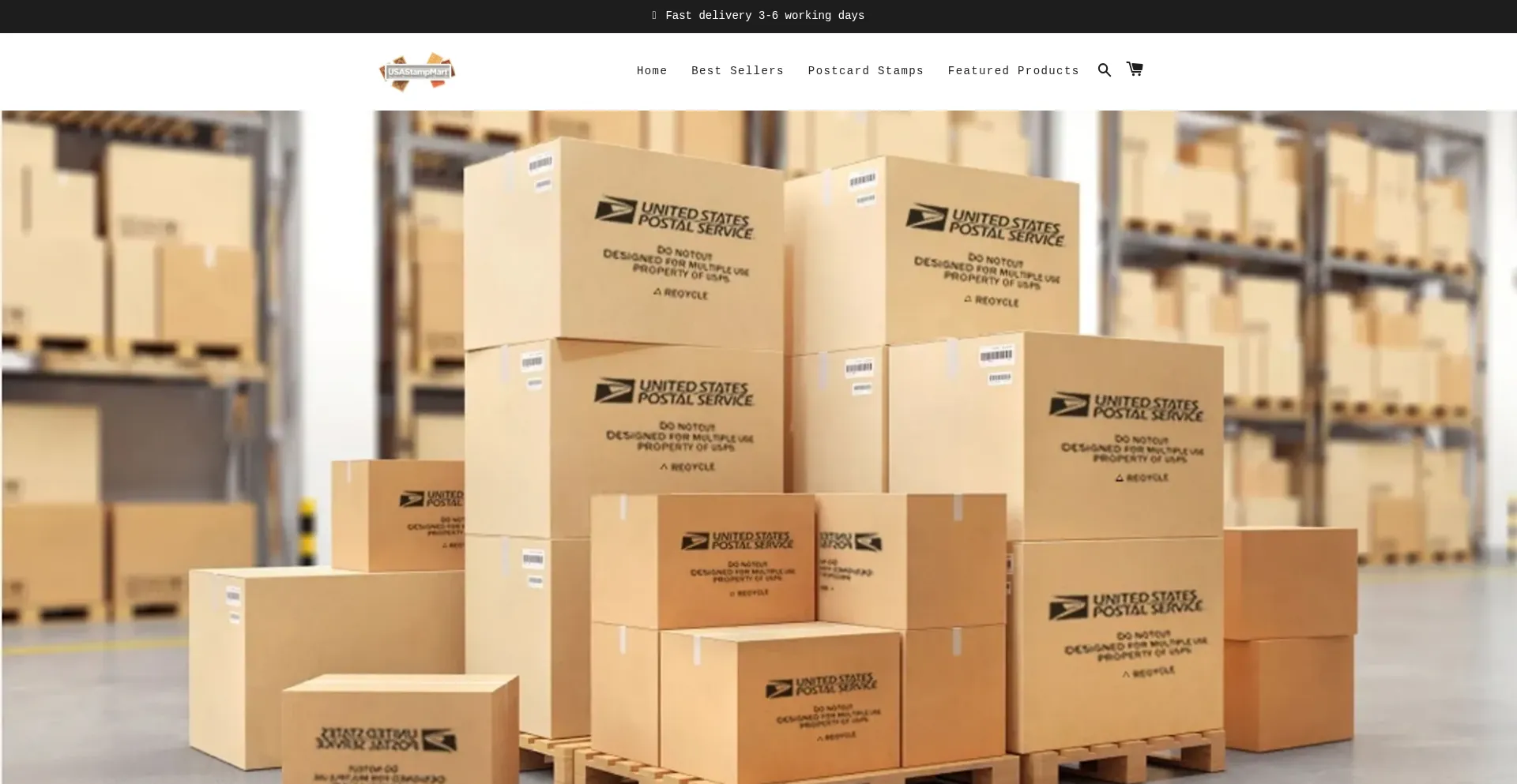 Website screenshot of Usastampmart.com