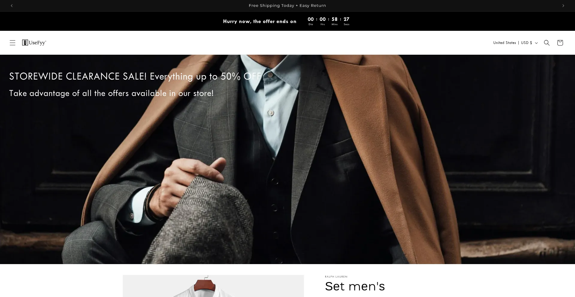 Website screenshot of Usefyy.com