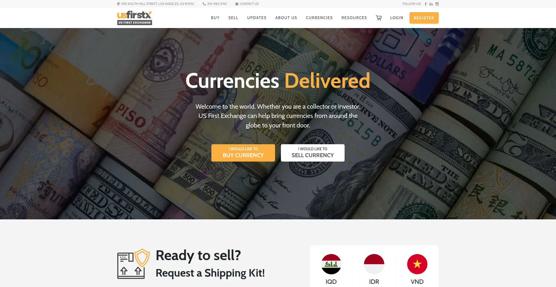 Website screenshot of Usfirstexchange.com