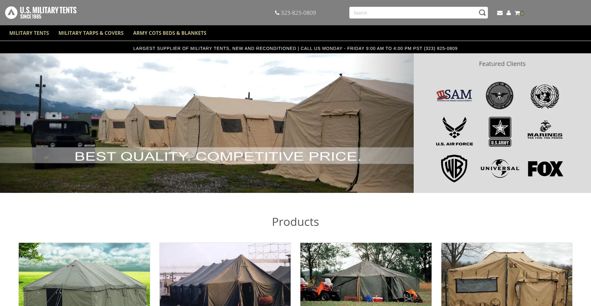 ¿És Seguro y Confiable Usmilitarytents.com?