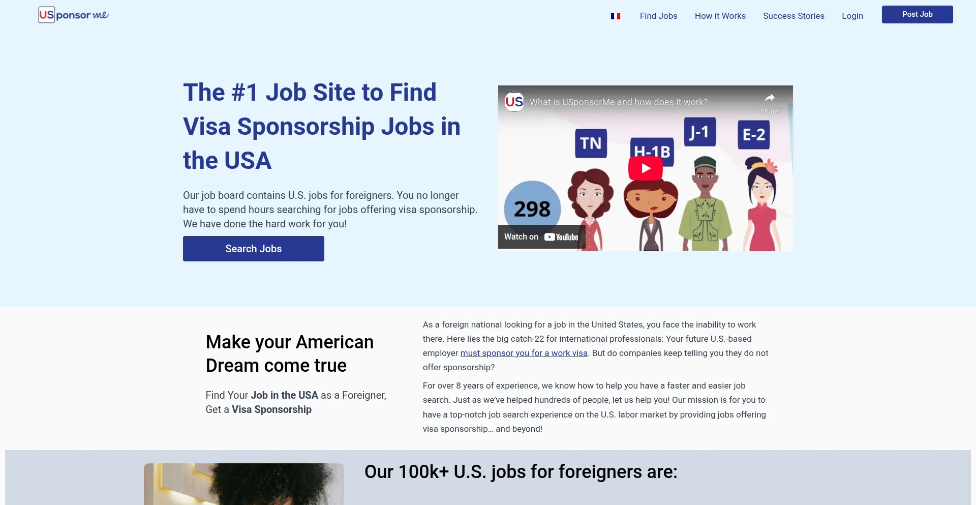 Website screenshot of Usponsorme.com