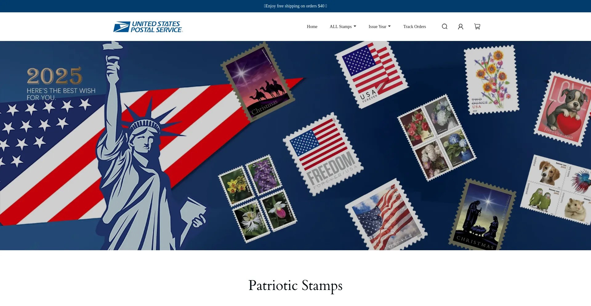 Website screenshot of Usps2025.com