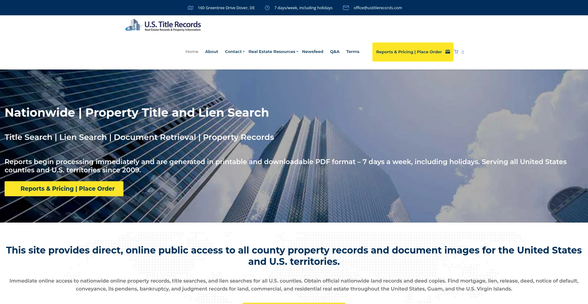 Website screenshot of Ustitlerecords.com