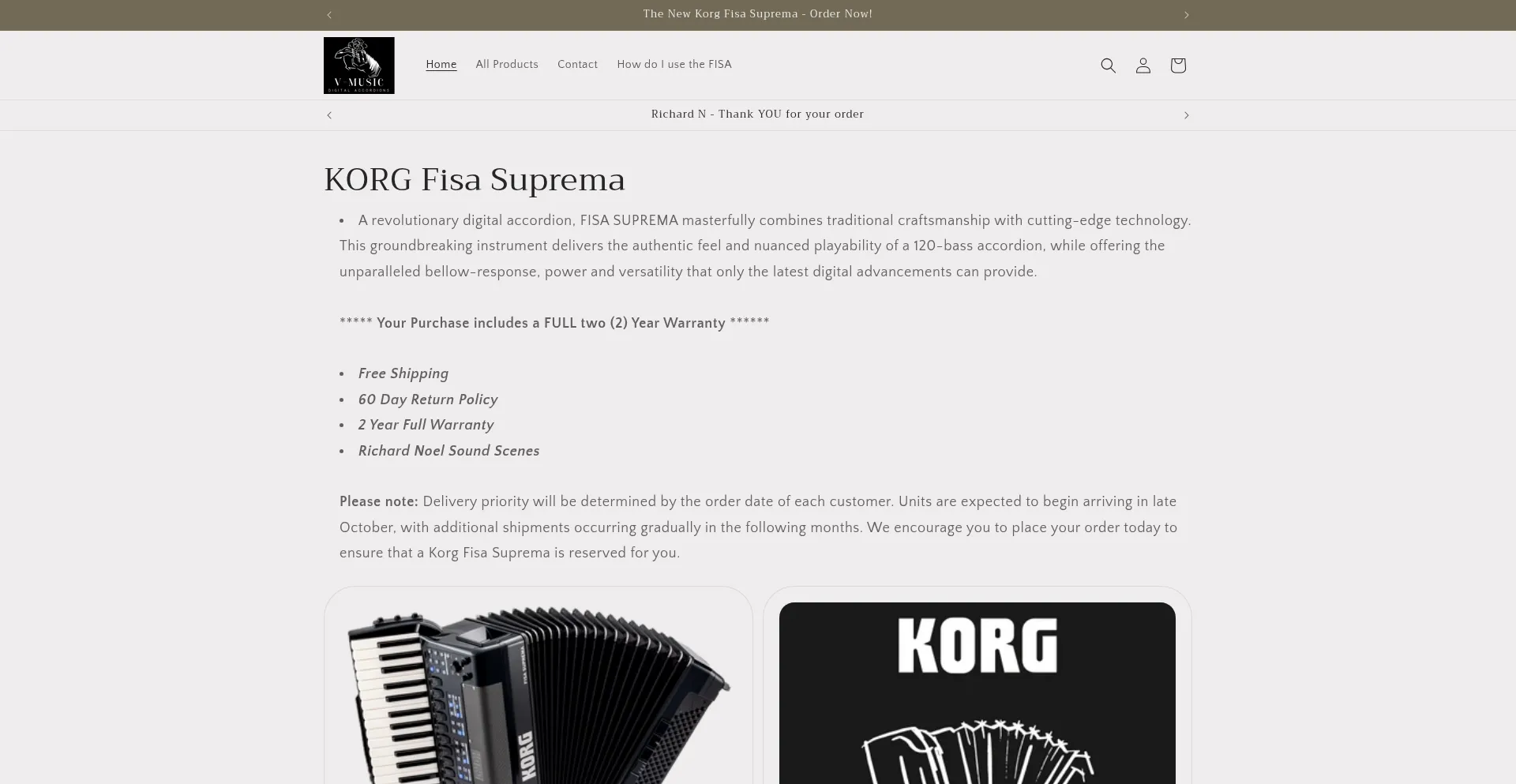 V-music.store Screenshot