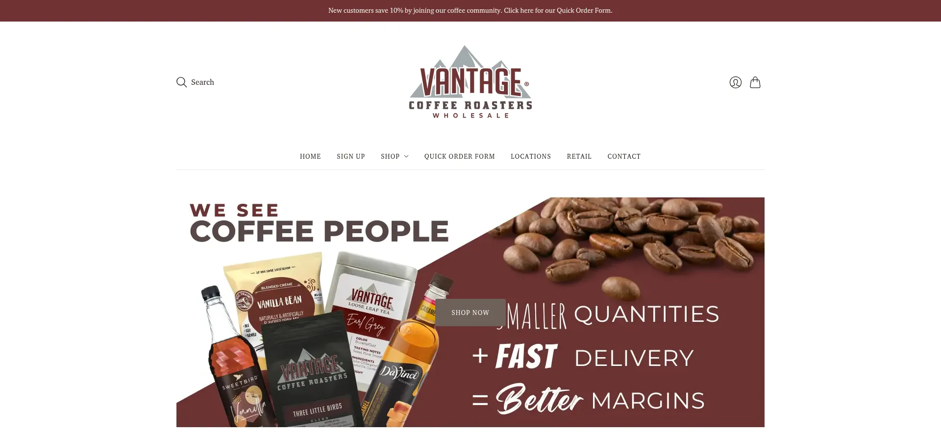 Vantagecoffeeroasterswholesale.com