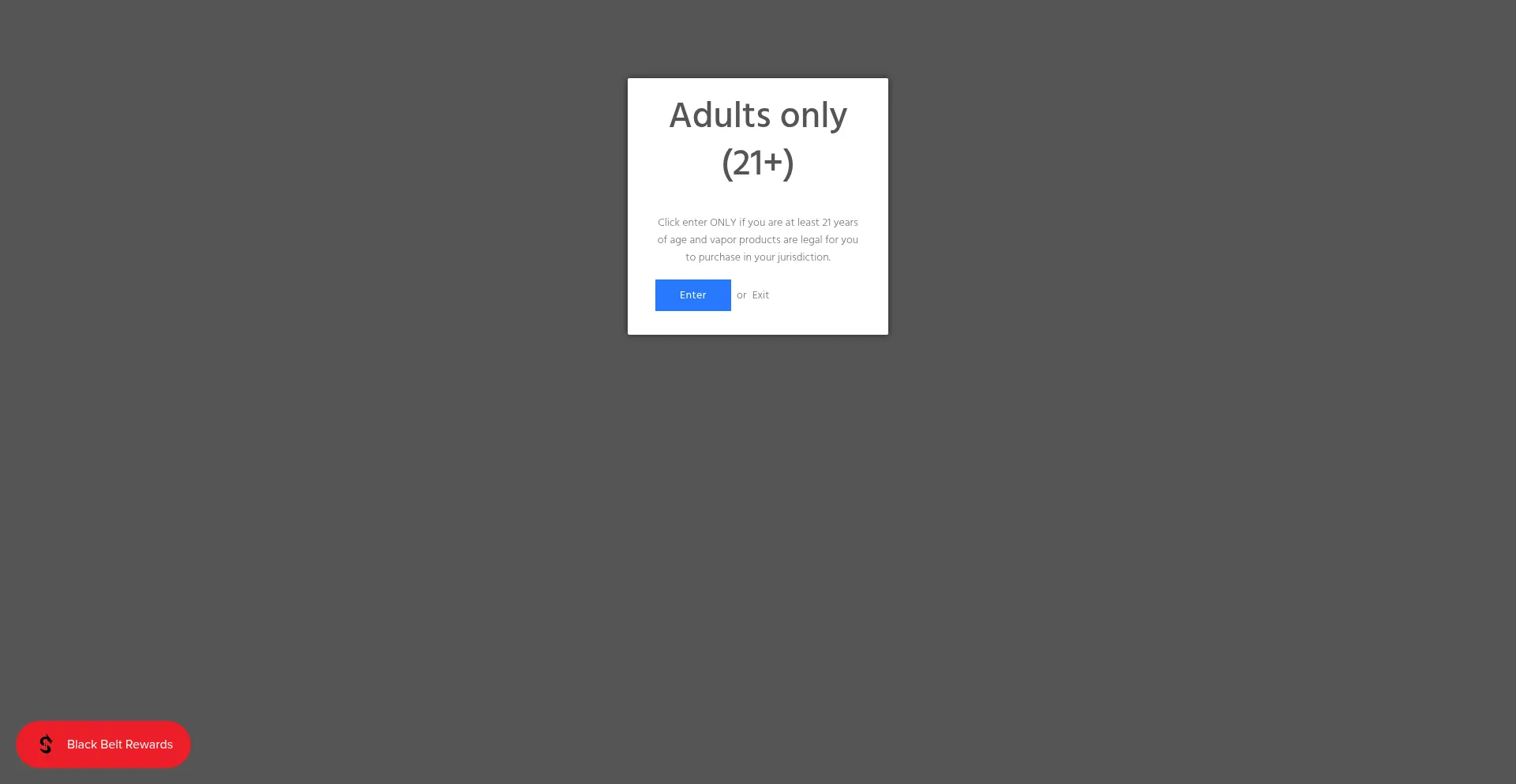 Website screenshot of Vapedojo.com