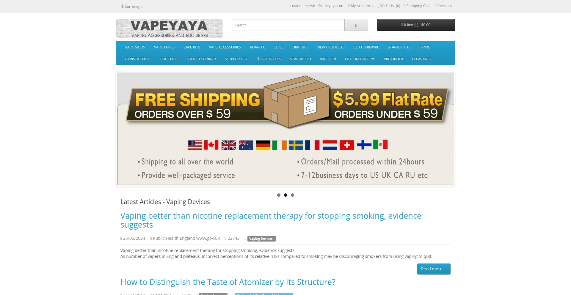 Vapeyaya.com Screenshot