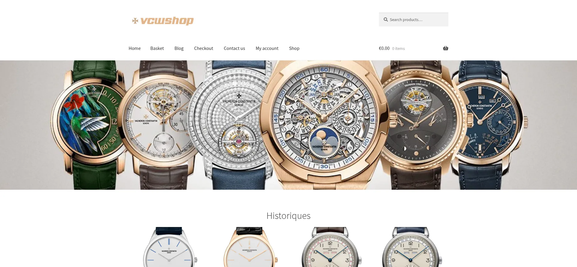 Website screenshot of Vcwshop.cz