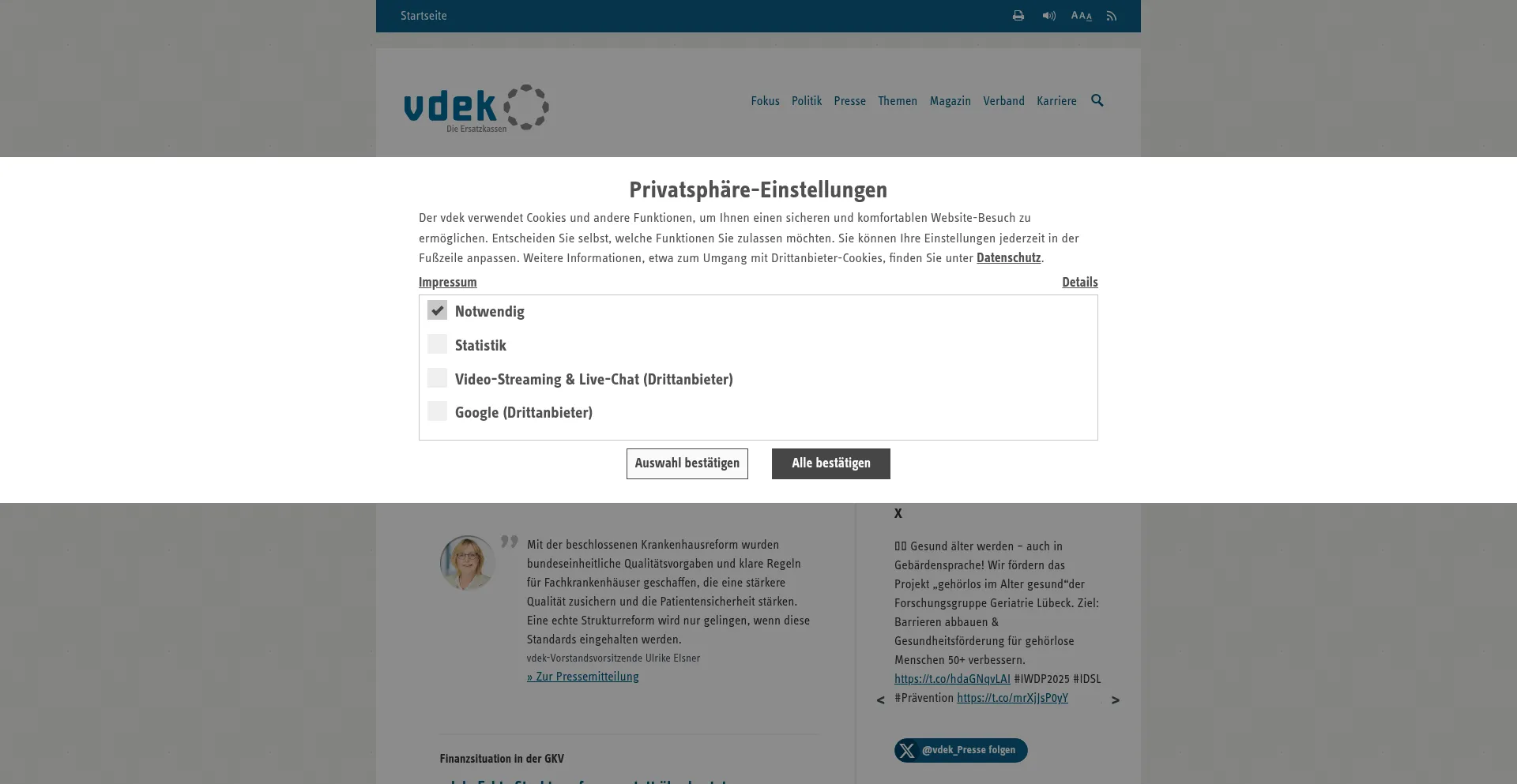 Vdek.com Screenshot