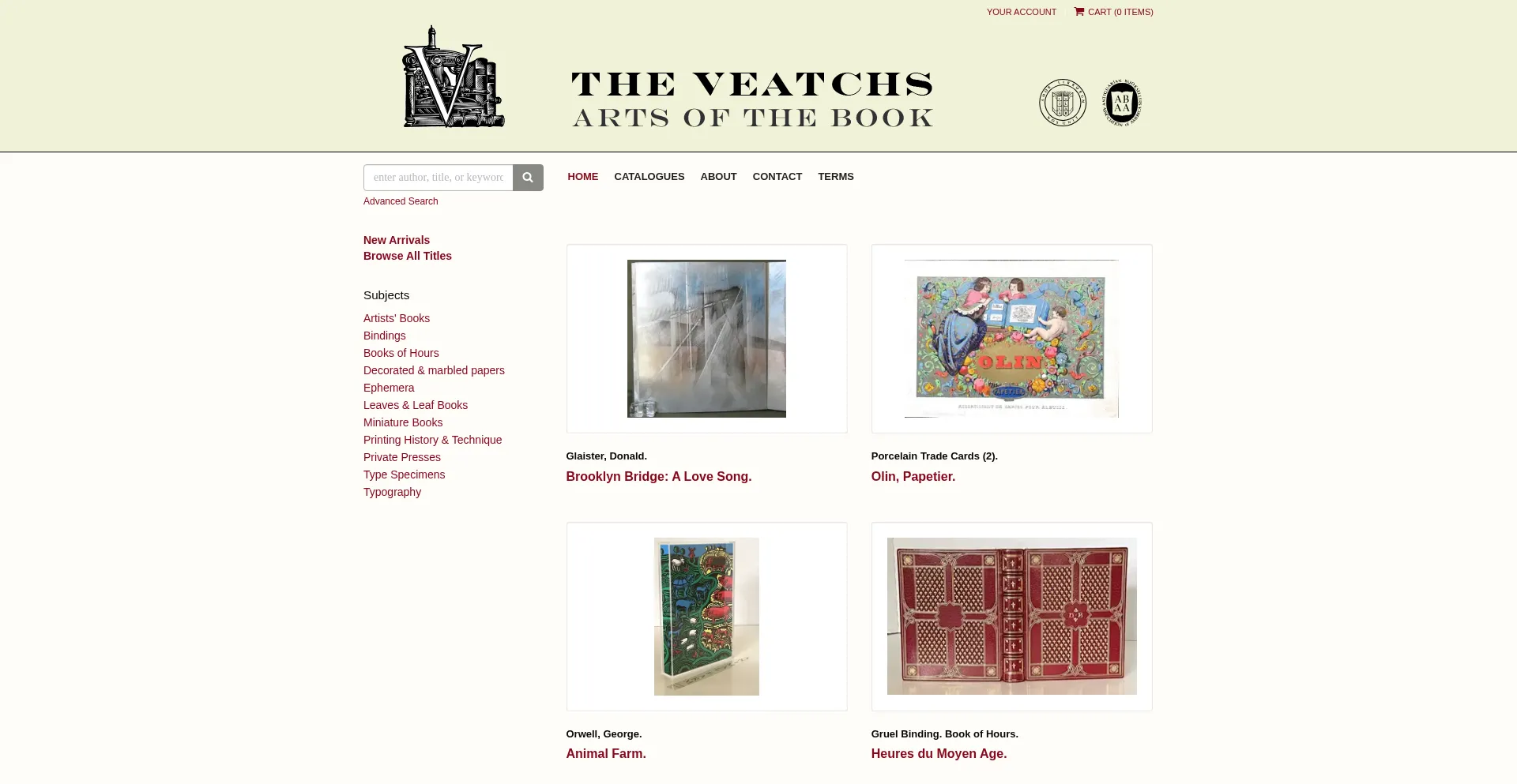 Website screenshot of Veatchs.com
