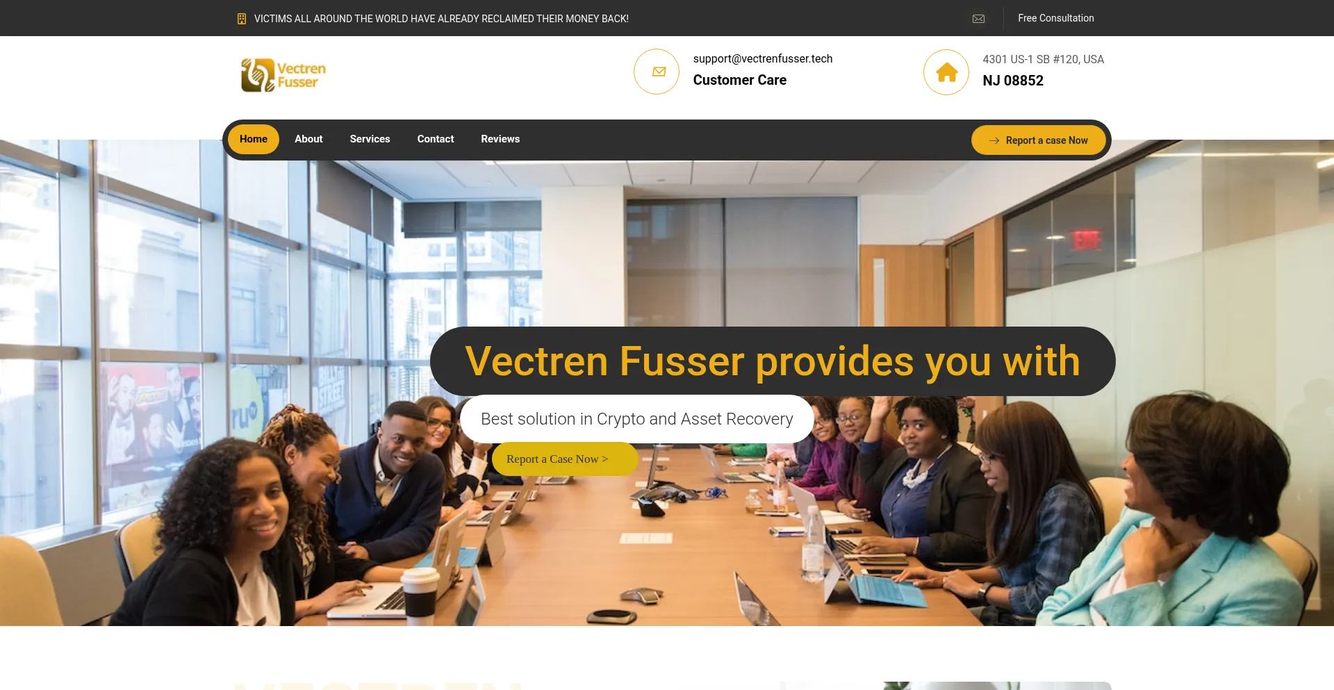 Website screenshot of Vectrenfusser.tech