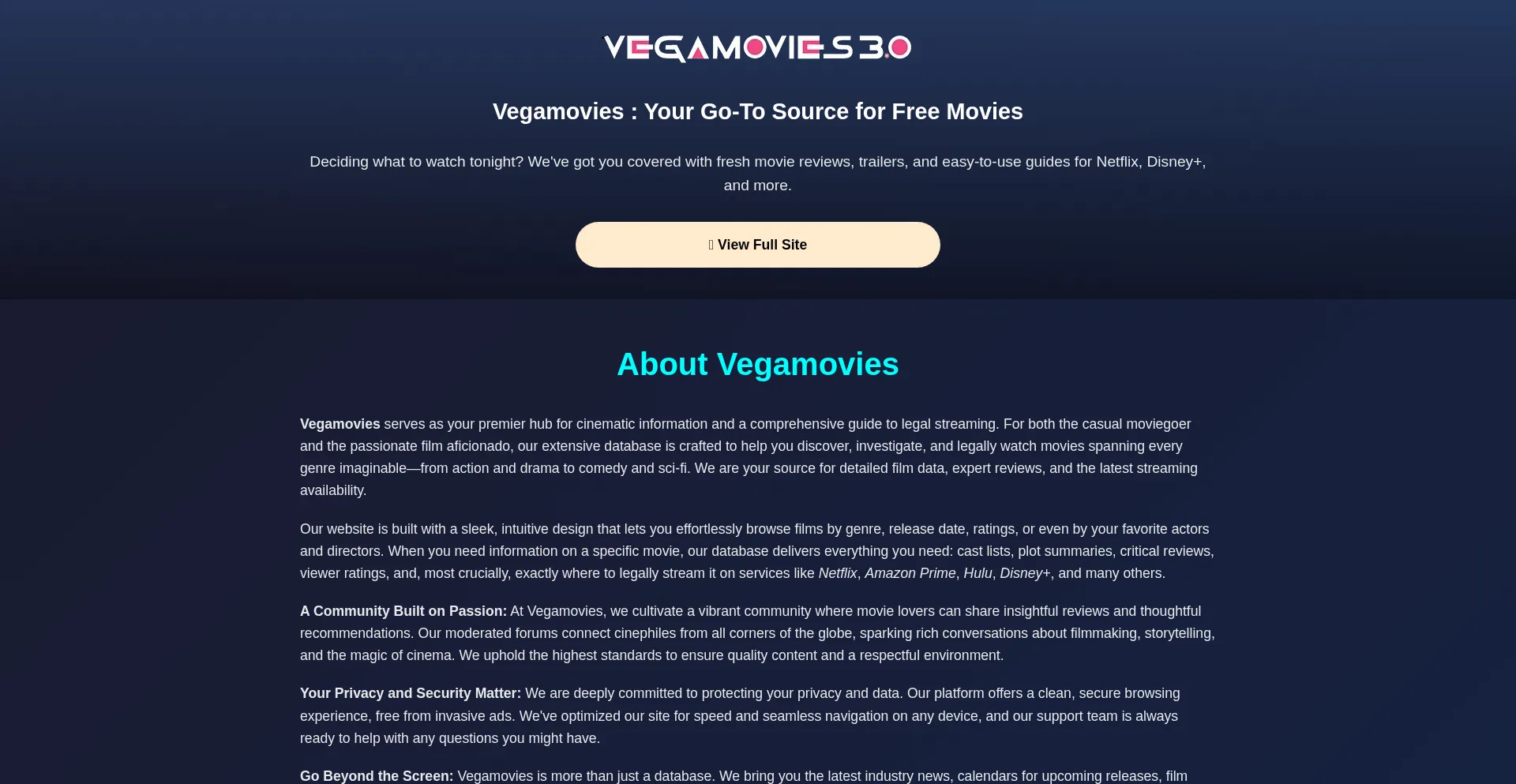 ¿És Seguro y Confiable Vegamovies.ms?