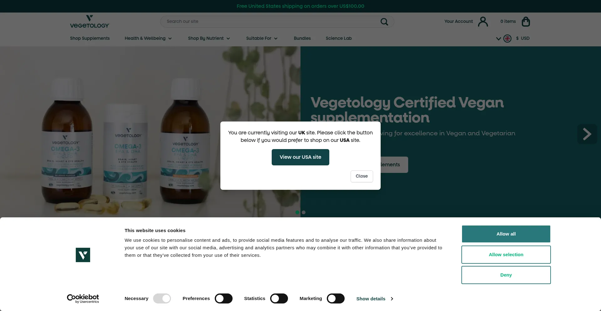 Vegetology.com Screenshot