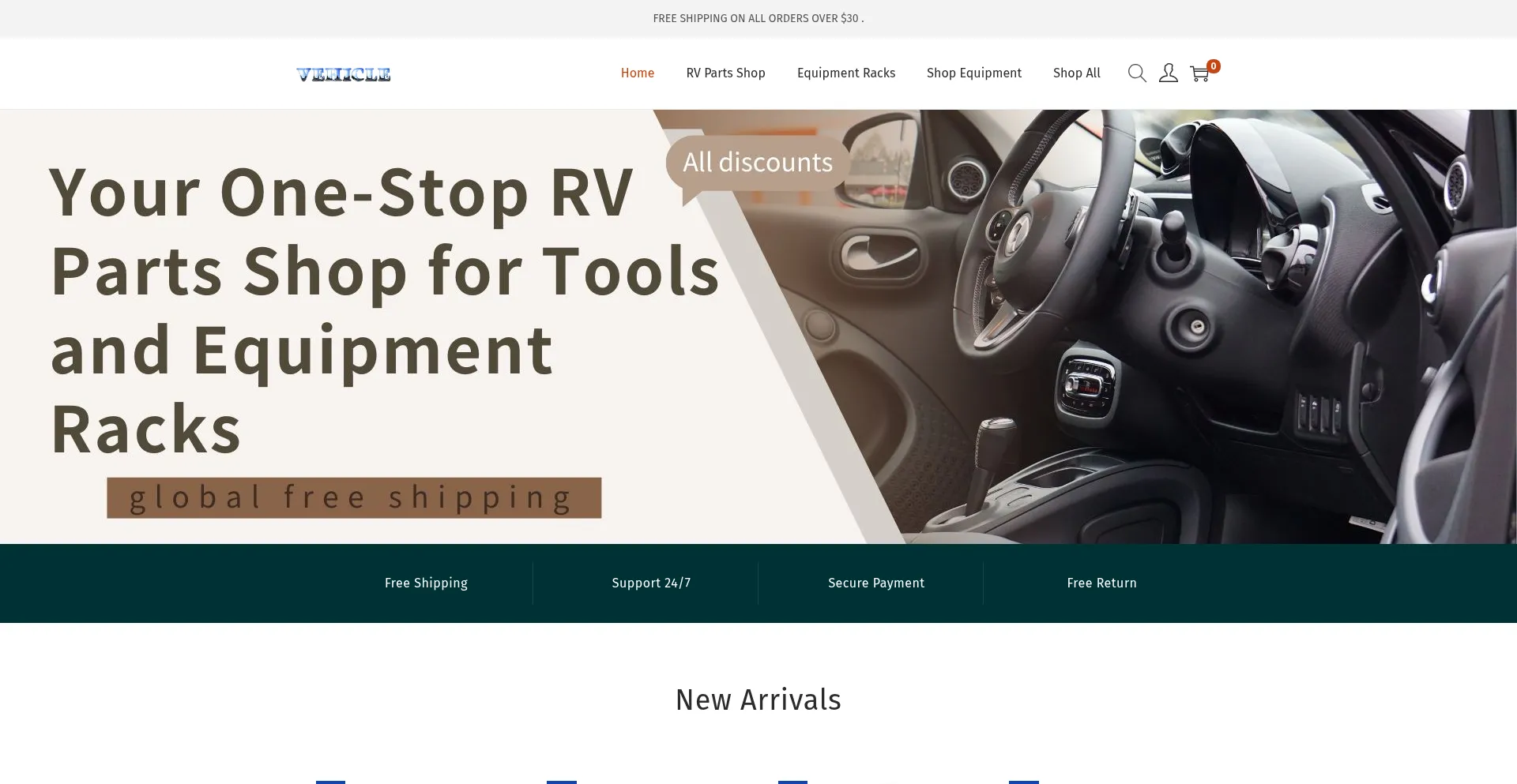 Website screenshot of Vehiclepartstool.com