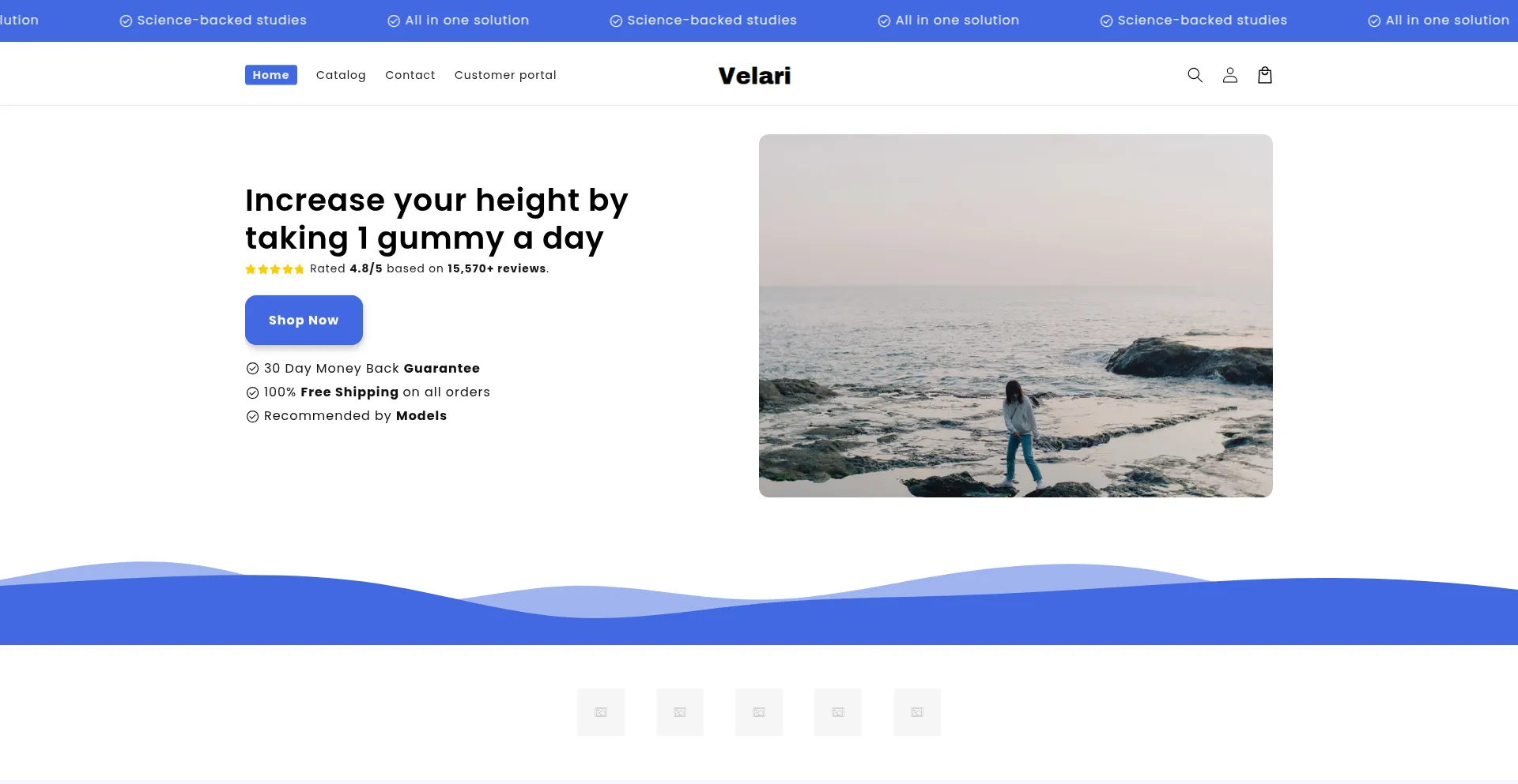 Website screenshot of Velarinatural.com
