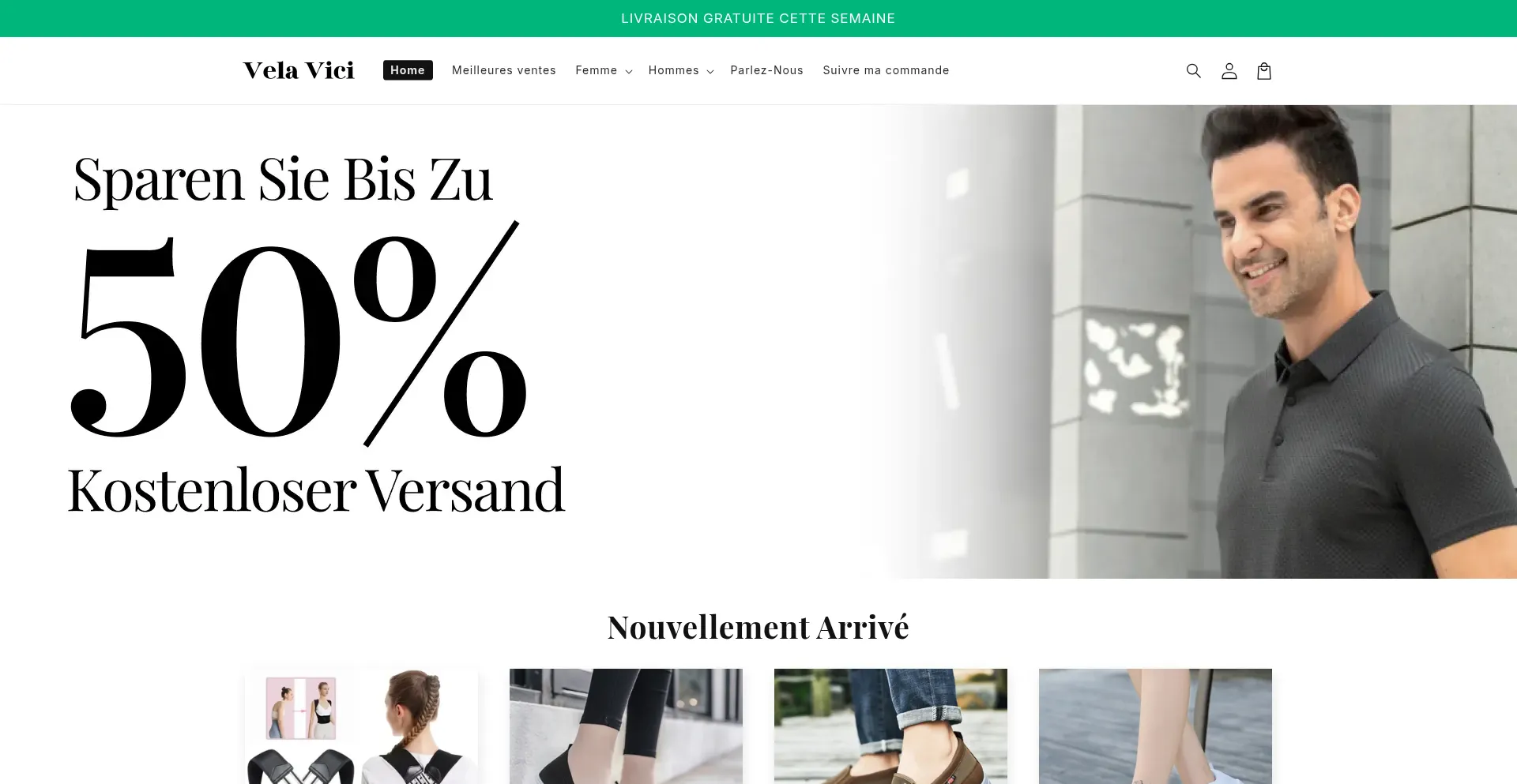 Website screenshot of Velavici.com