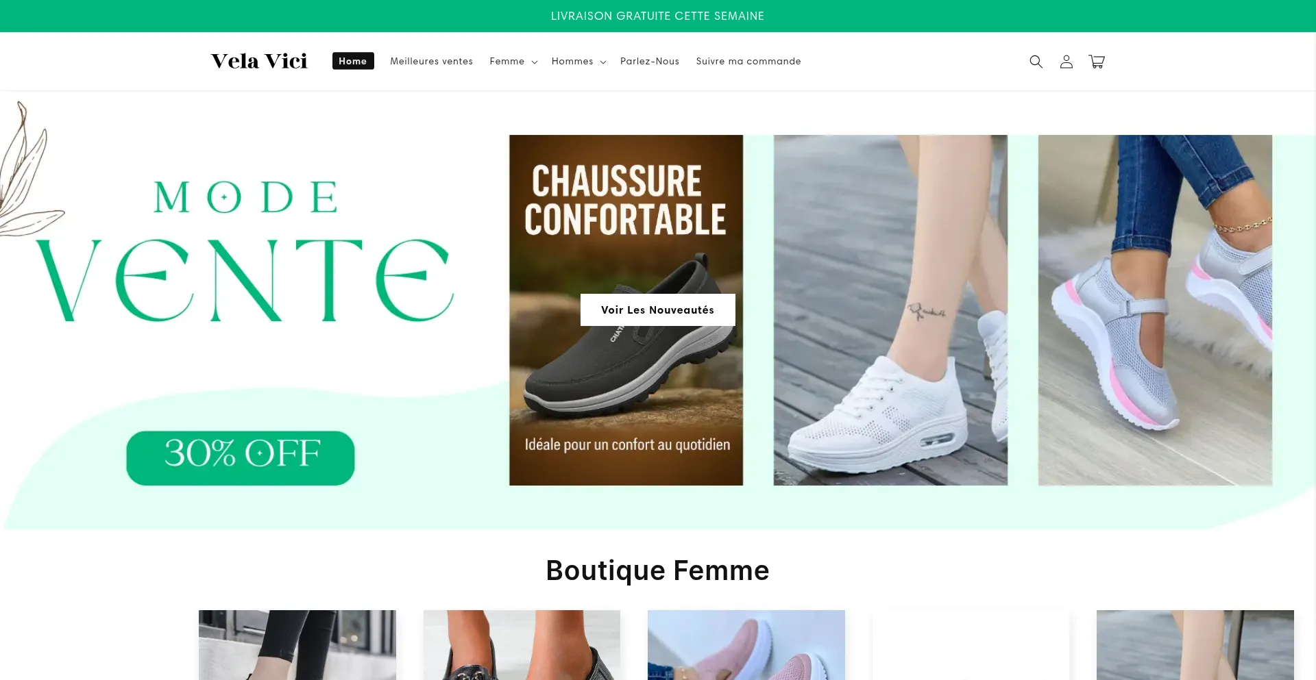Website screenshot of Velavici.fr