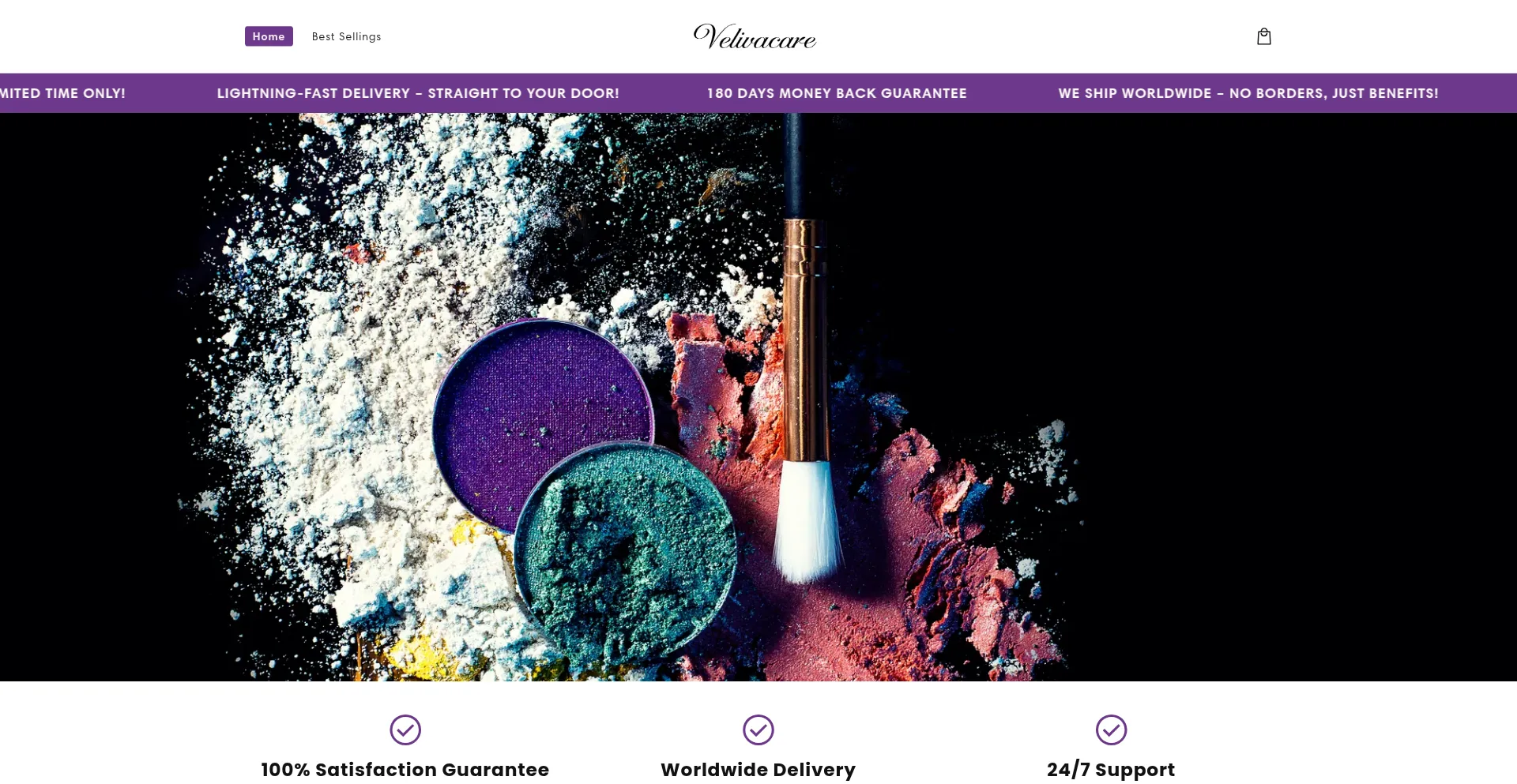 Website screenshot of Velivacare.com
