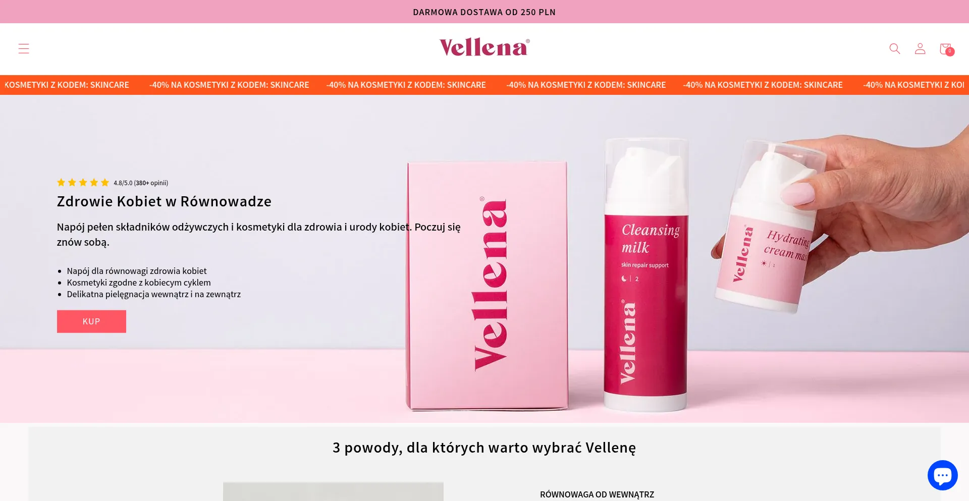Website screenshot of Vellena.pl