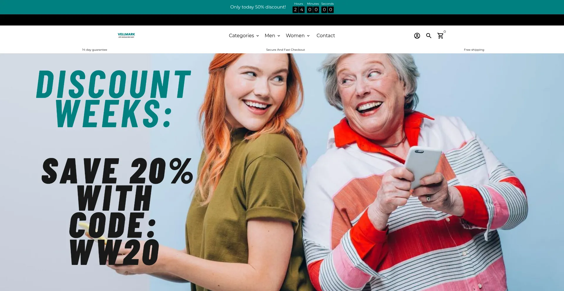 Website screenshot of Vellmark.com