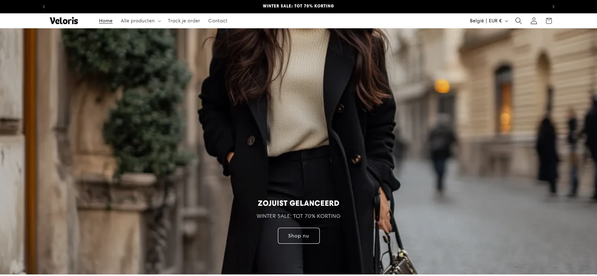 Website screenshot of Veloris.nl