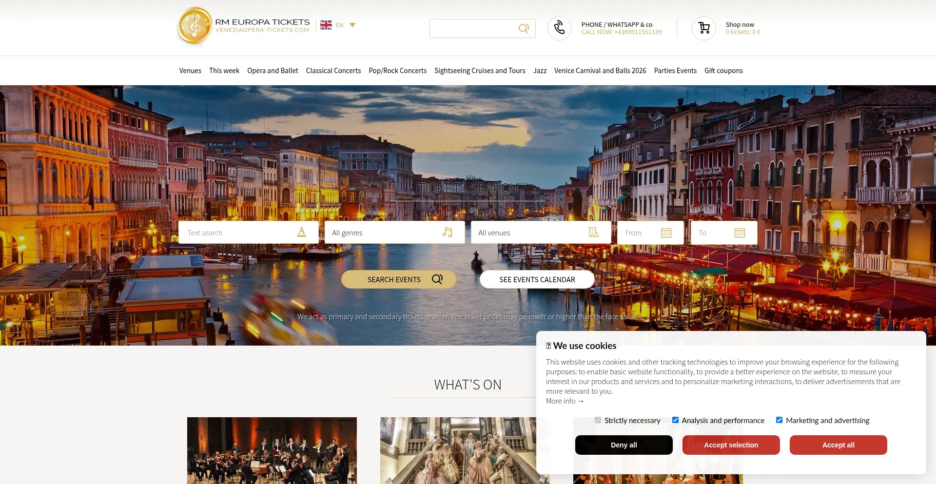 Veneziaopera-tickets.eu Screenshot