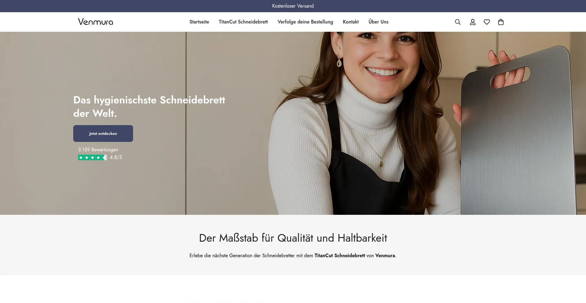 Website screenshot of Venmura.de